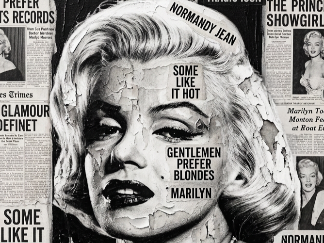 Marilyn im Zeitungsstil