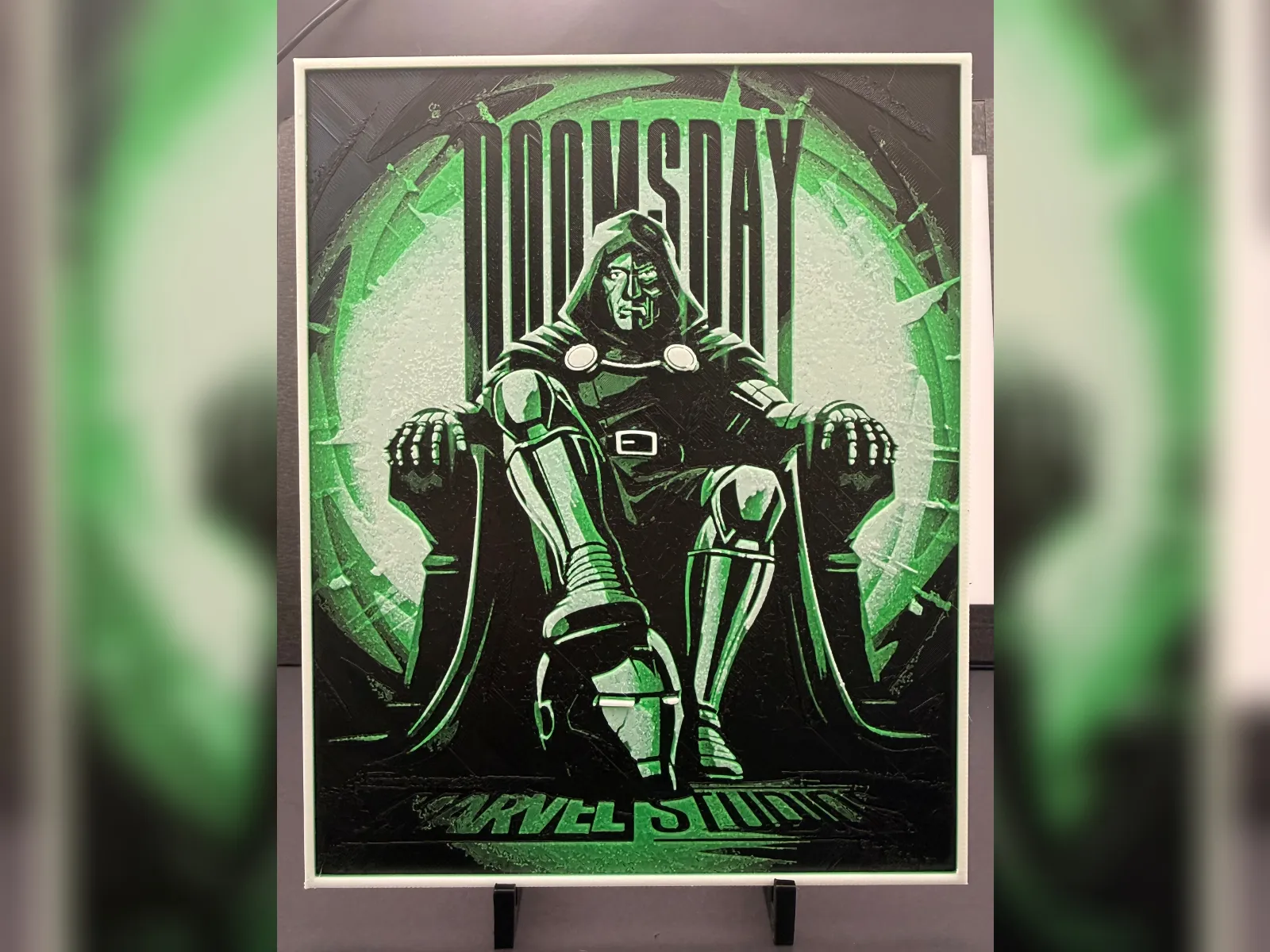 Doctor Doom on the Throne HueForge Print