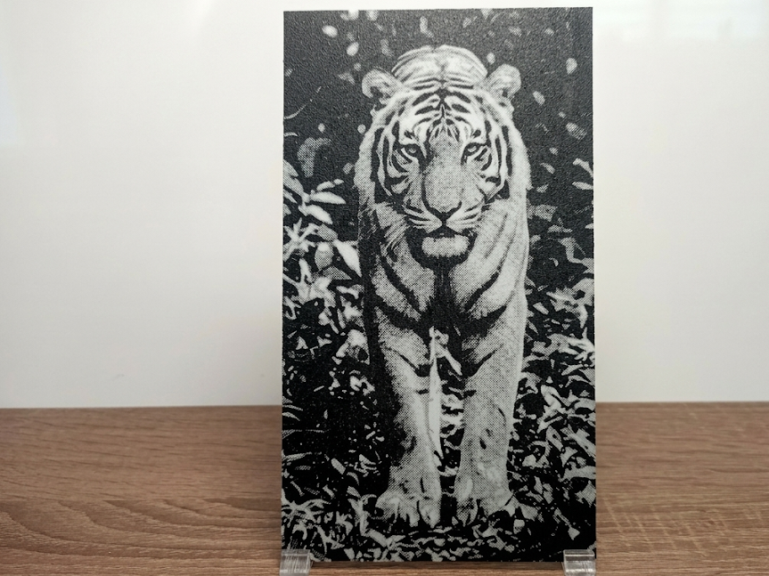 Tiger-Hueforge 3D Reliefbild