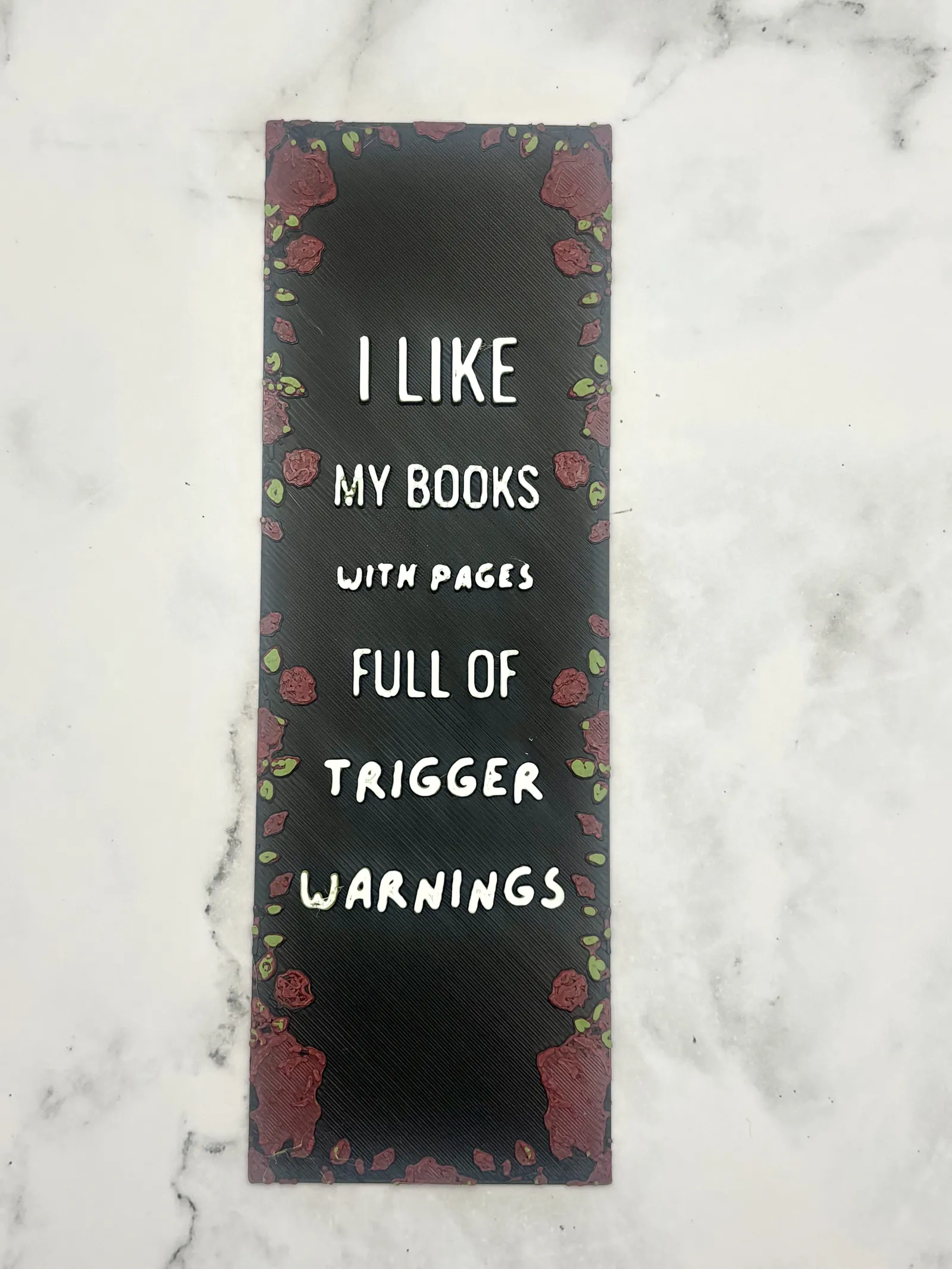 Trigger Warning Bookmark Hueforge