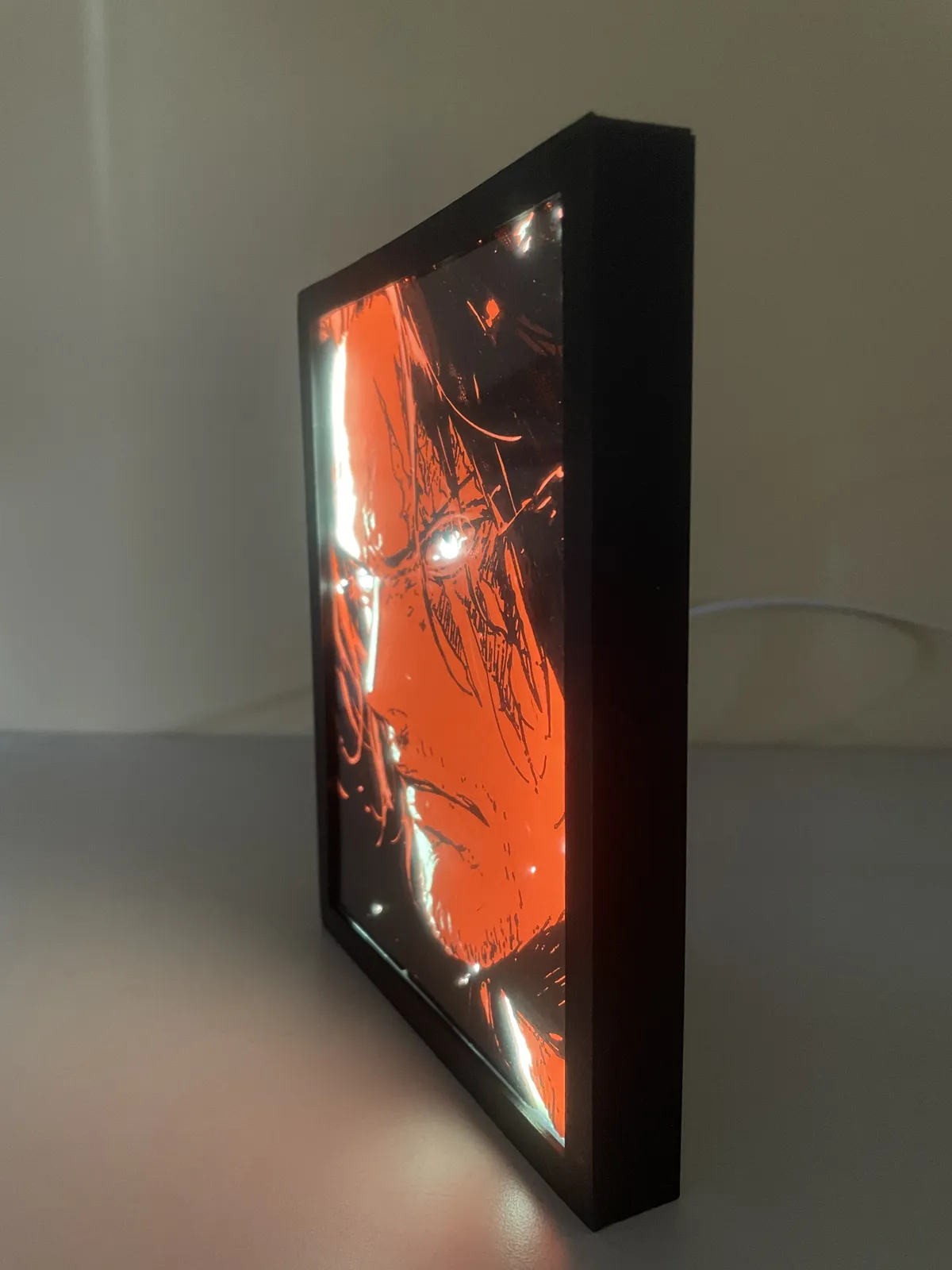 One Piece Shanks Lightbox Neon Frame