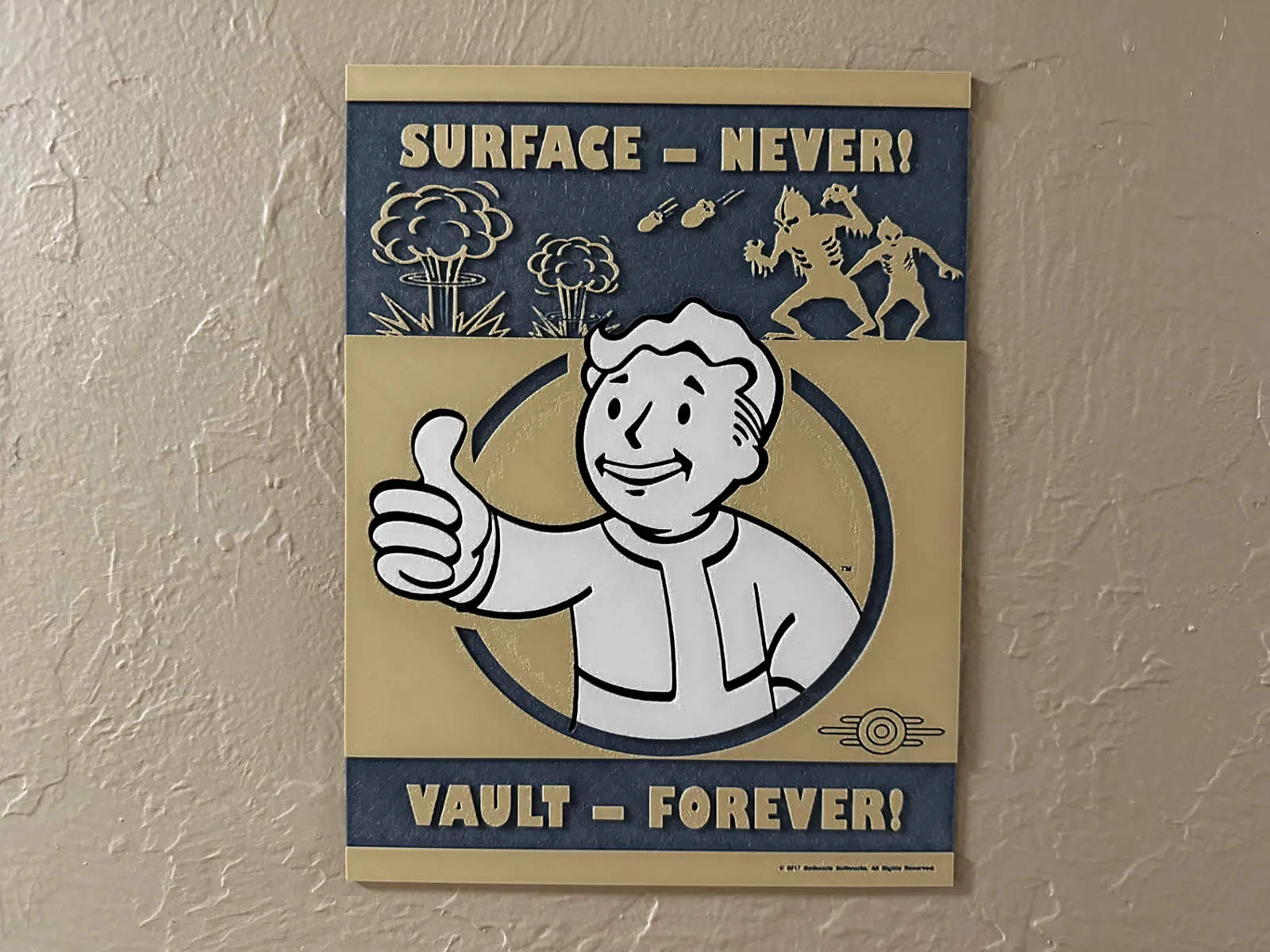 Fallout Vault Poster - Hueforge 4 color