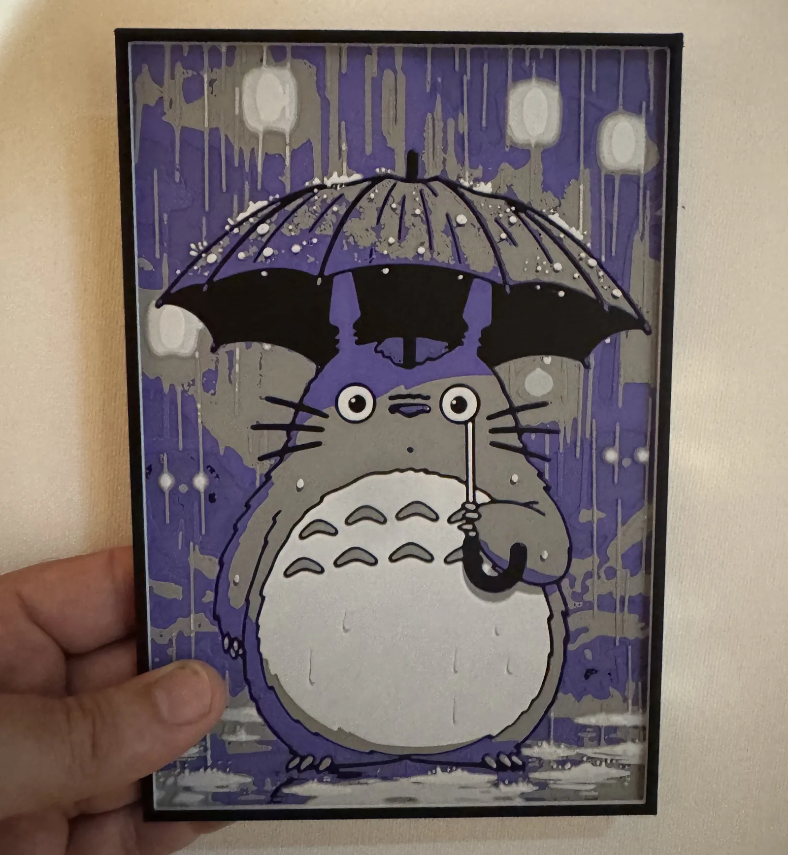 Totoro Rain Night