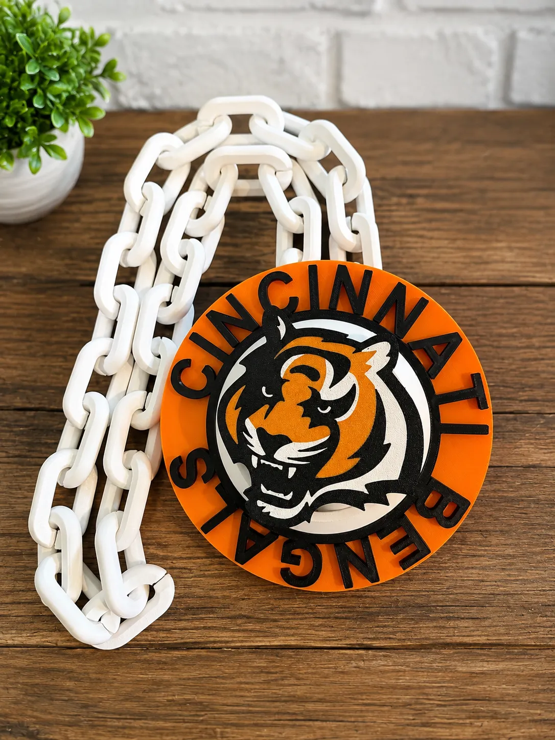 Cincinnati Bengals ALT logo spinning hype chain