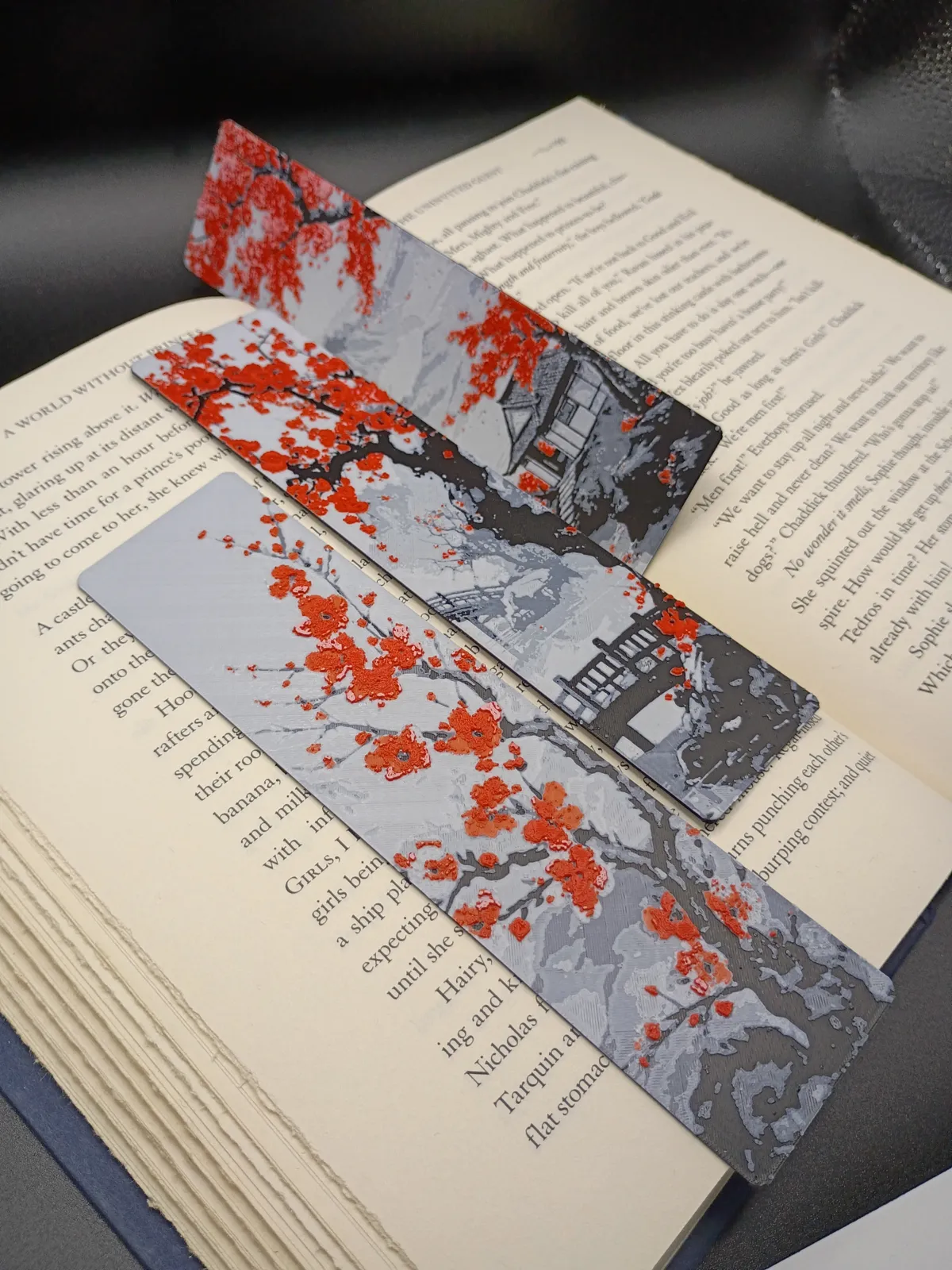 Traditional Cherry Blossoms Bookmark Set