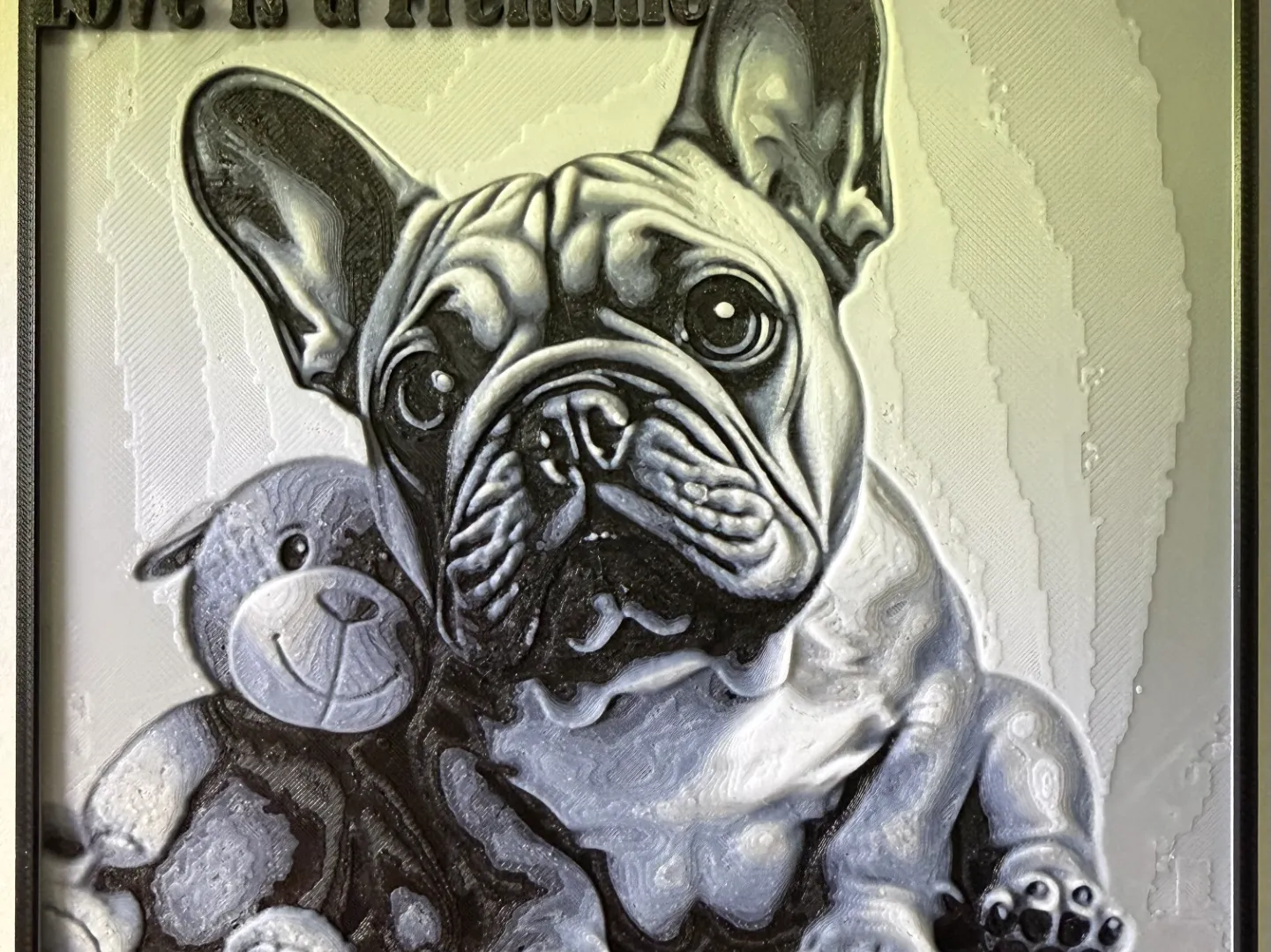 love is a Frenchie (French bulldog) Hue forge