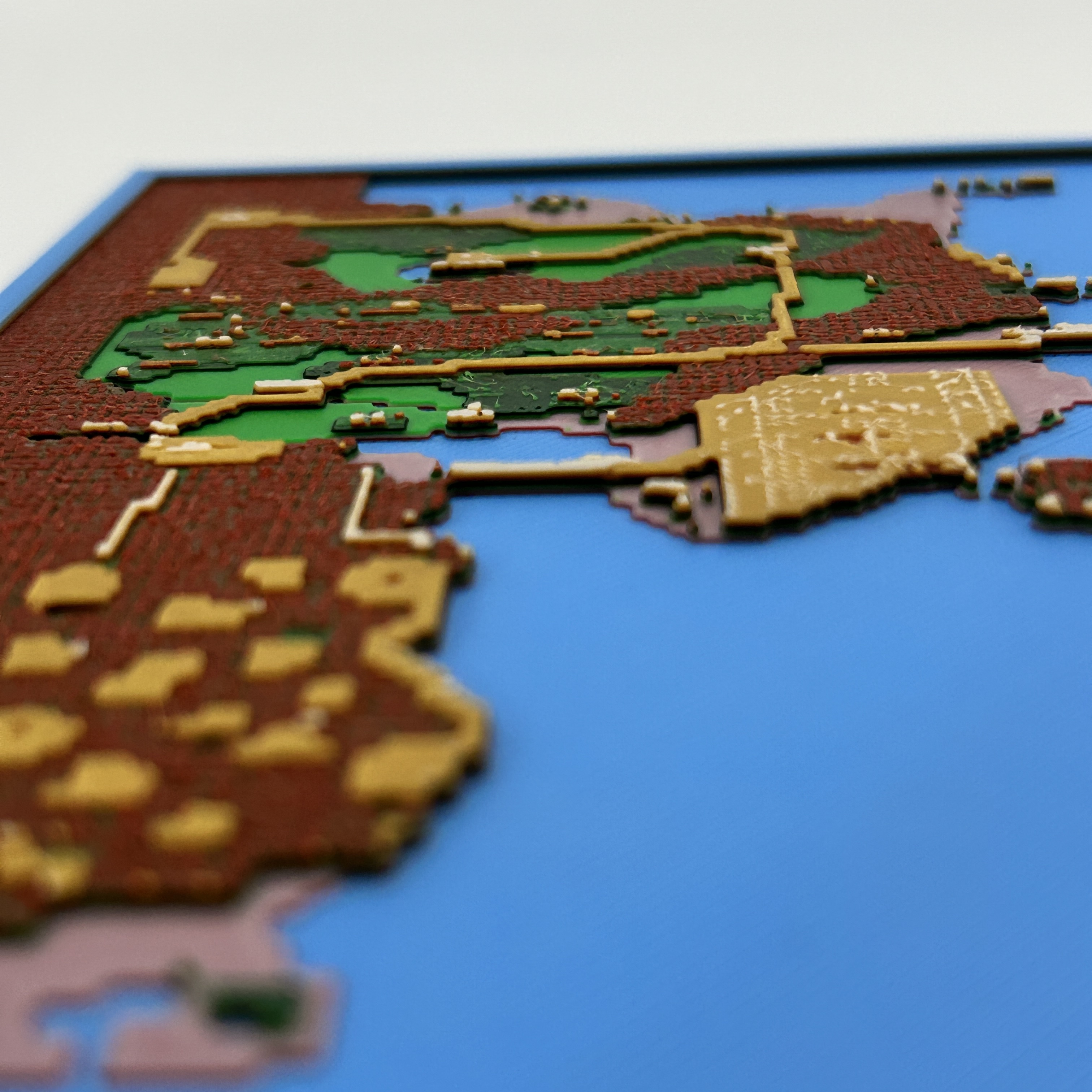 Zelda 2 Hyrule World Map HueForge
