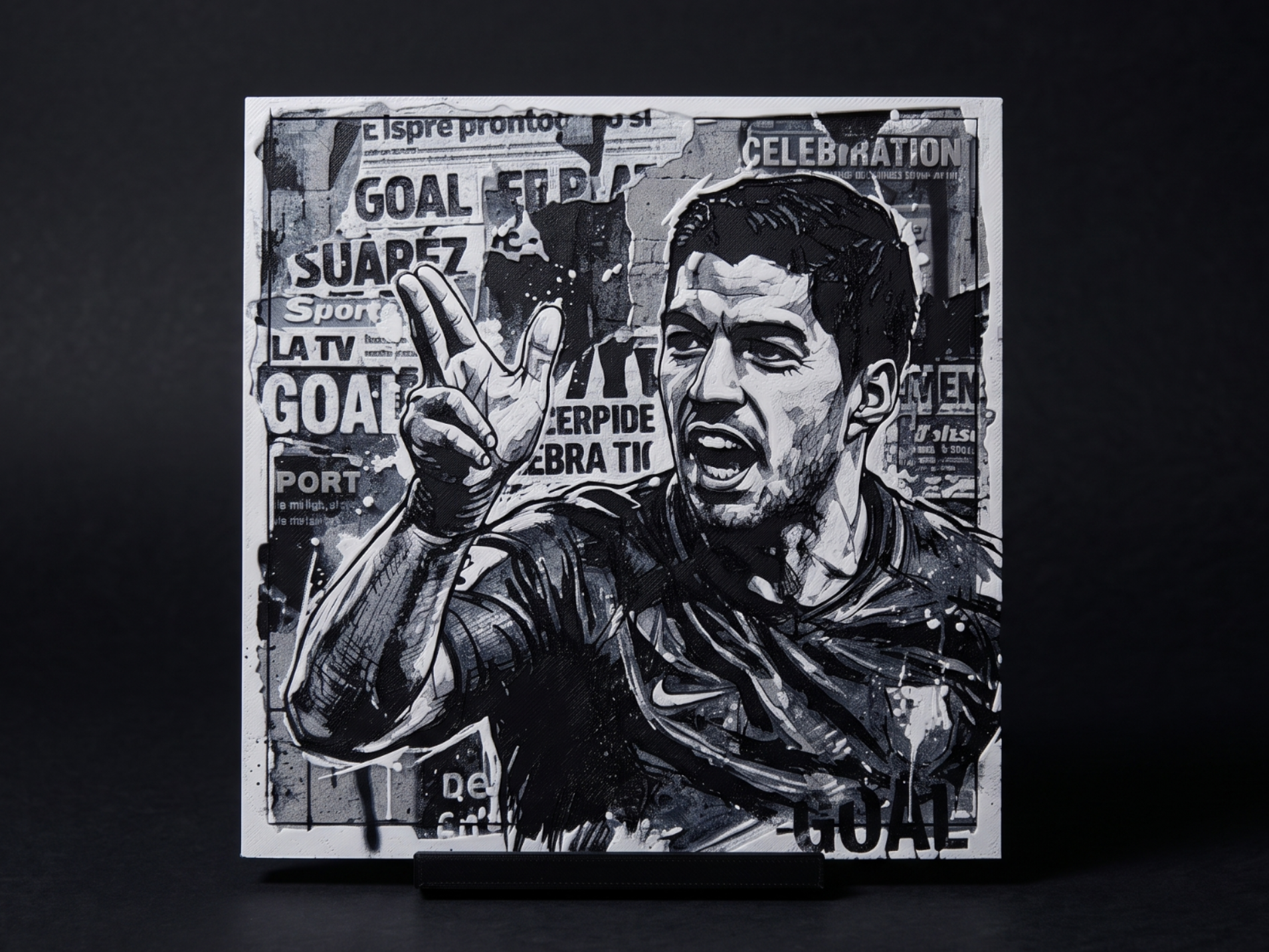 Luis Suarez Pistols - Football Wall Art