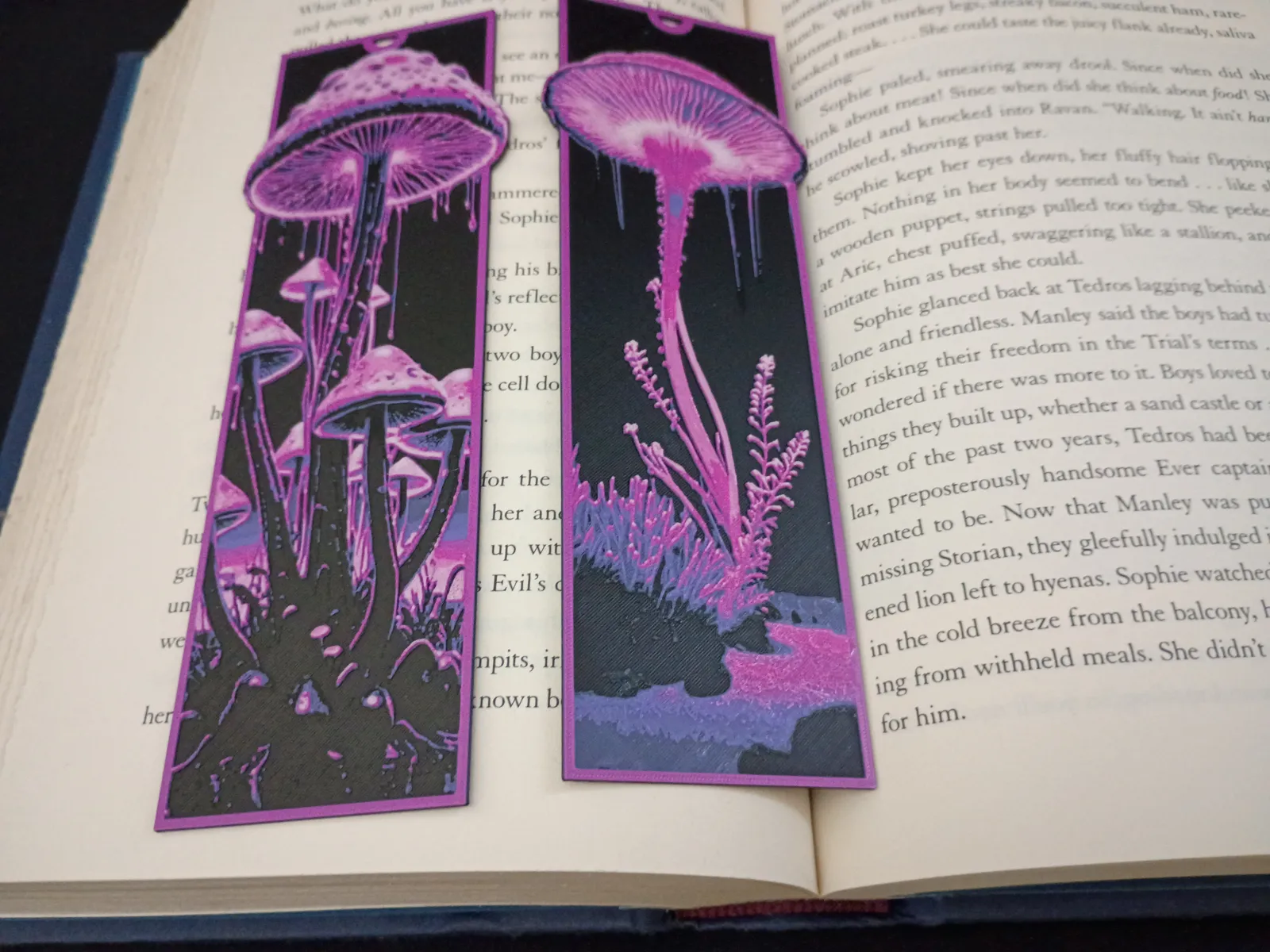 Iridescent Mushrooms Bookmark Set