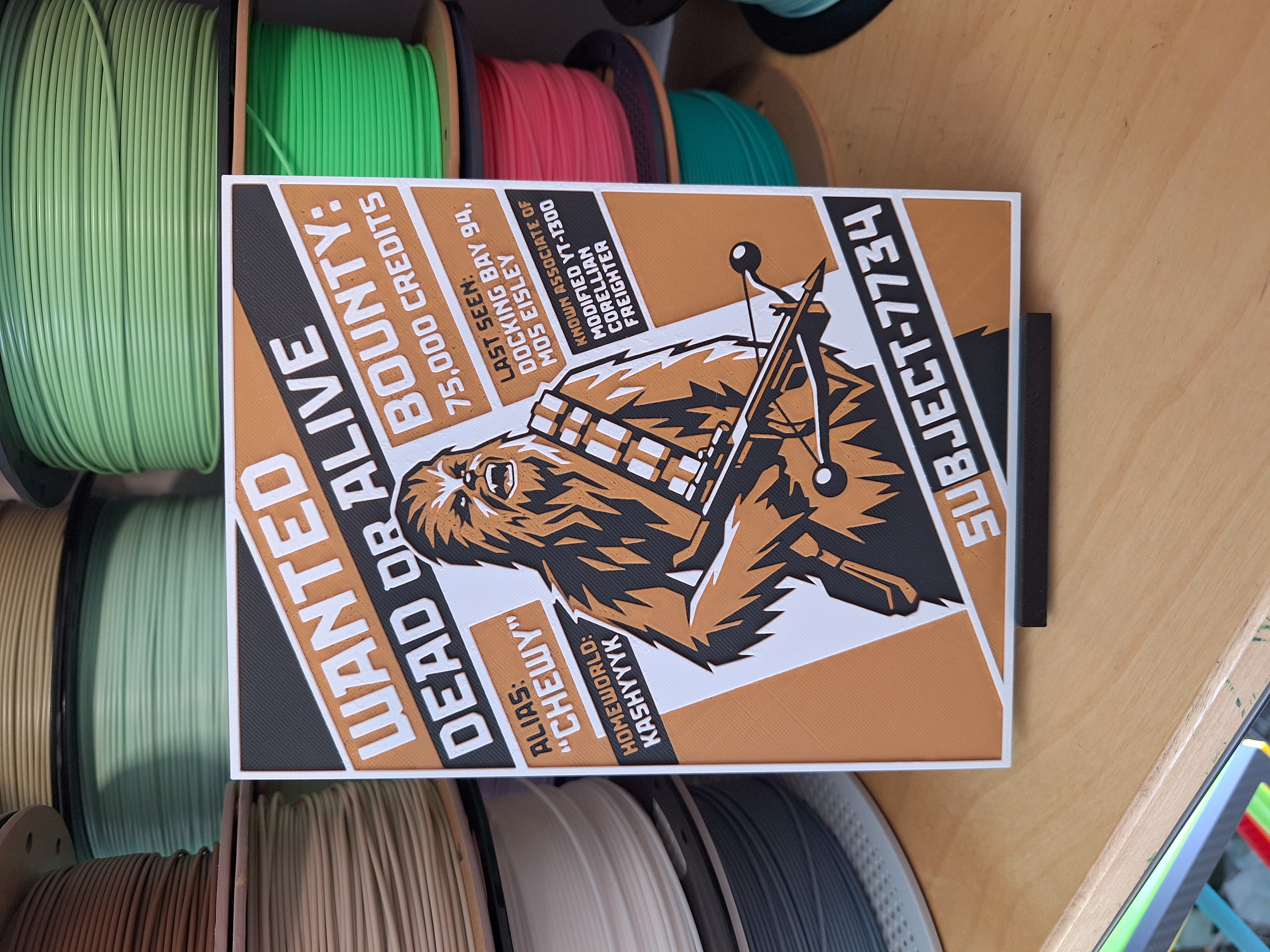 Chewbacca Wanted Poster - 3 Colour