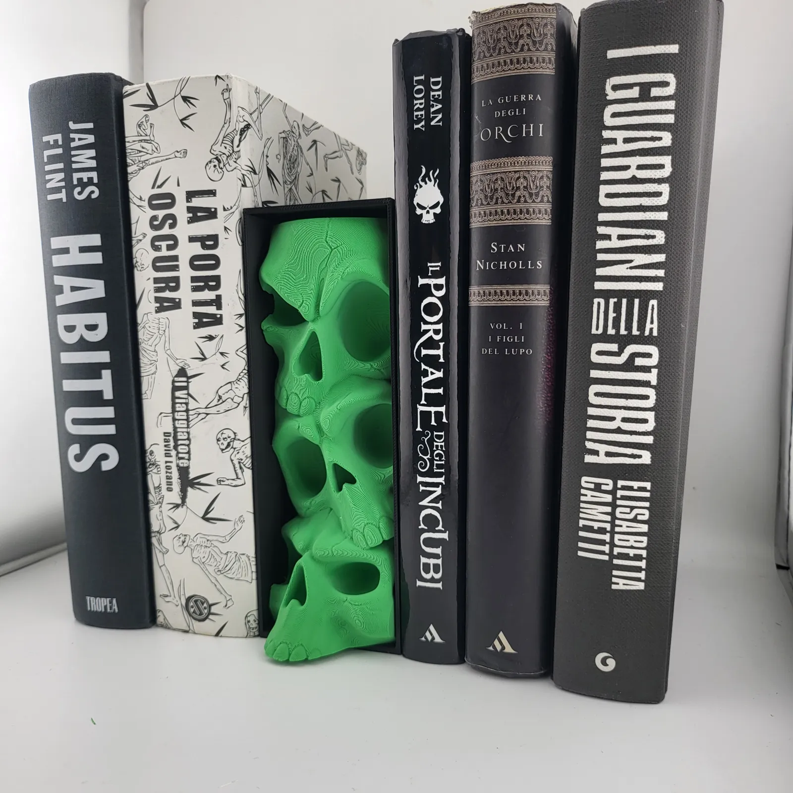 Skull Book Nook Skeleton Bookshelf Insert Book