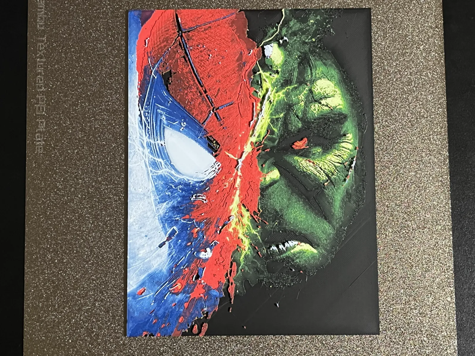 Spiderman vs Hulk Marvel Hueforge