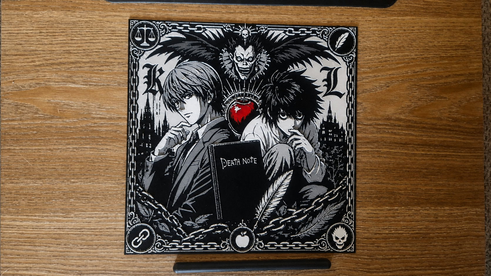 Death Note - Light, L & Ryuk HueForge Art