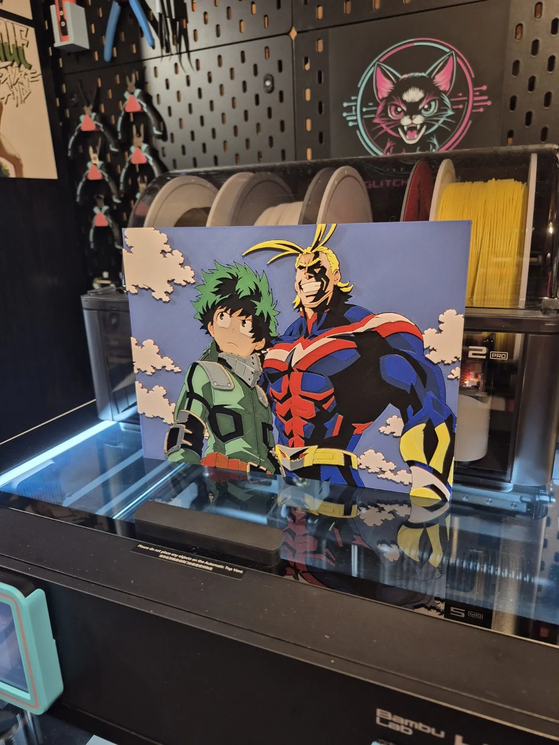 My Hero Academia - Deku and All Might MHA Hueforge
