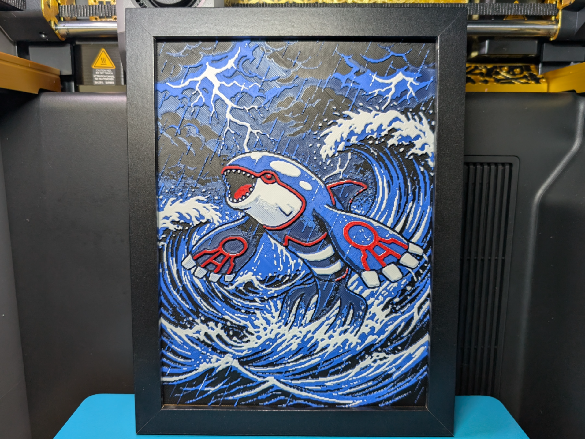 Kyogre Pokemon 6x8 Hueforge Multicolor 3D Decor