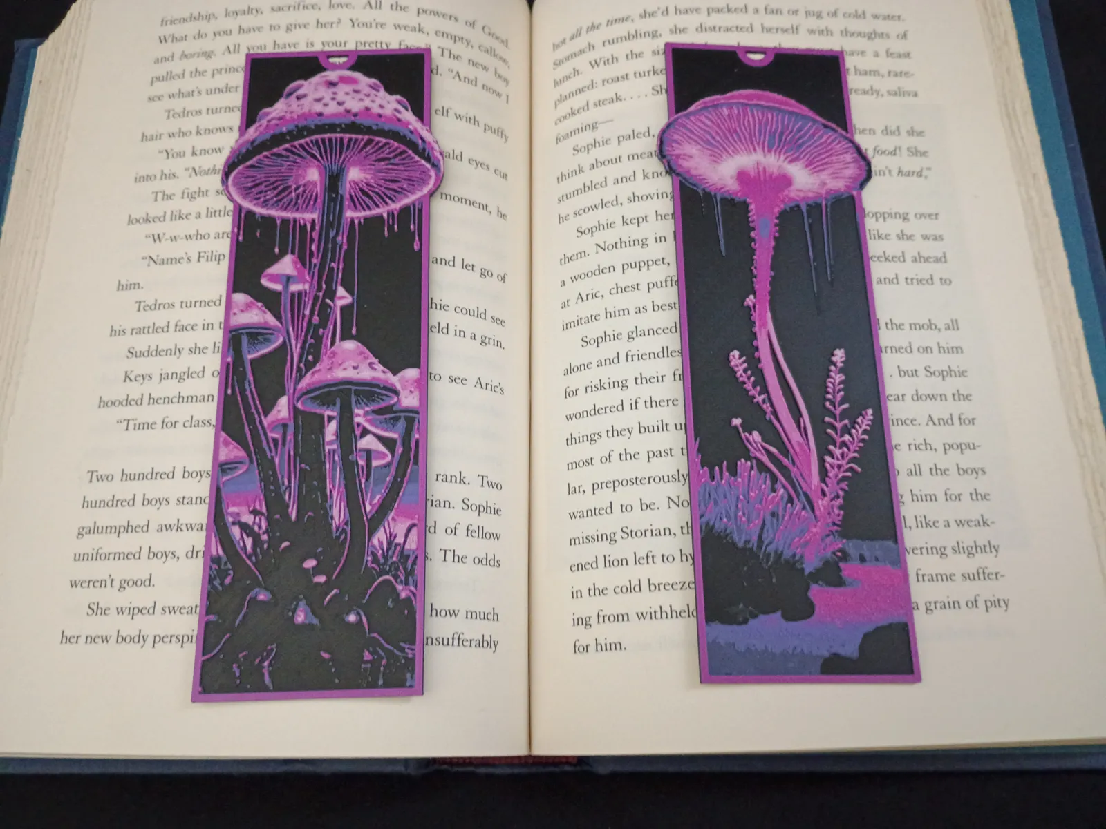 Iridescent Mushrooms Bookmark Set