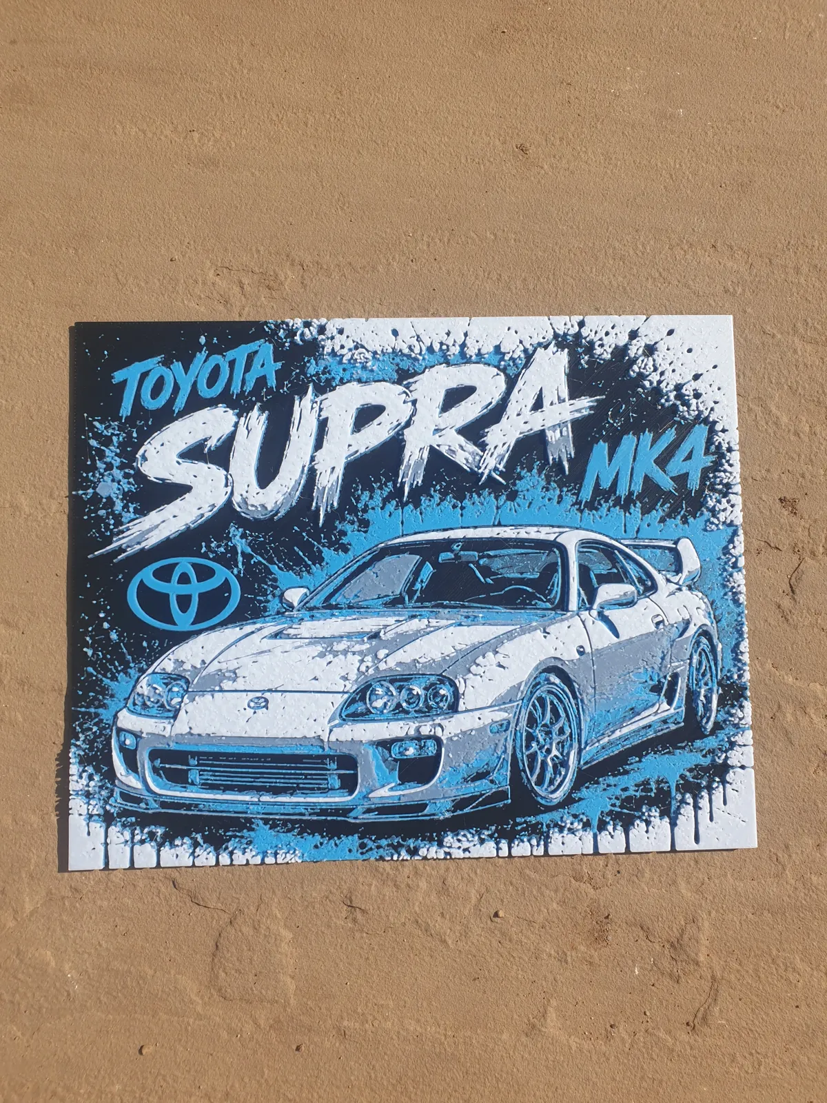 Toyota Supra MK4 HueForge Wall Art