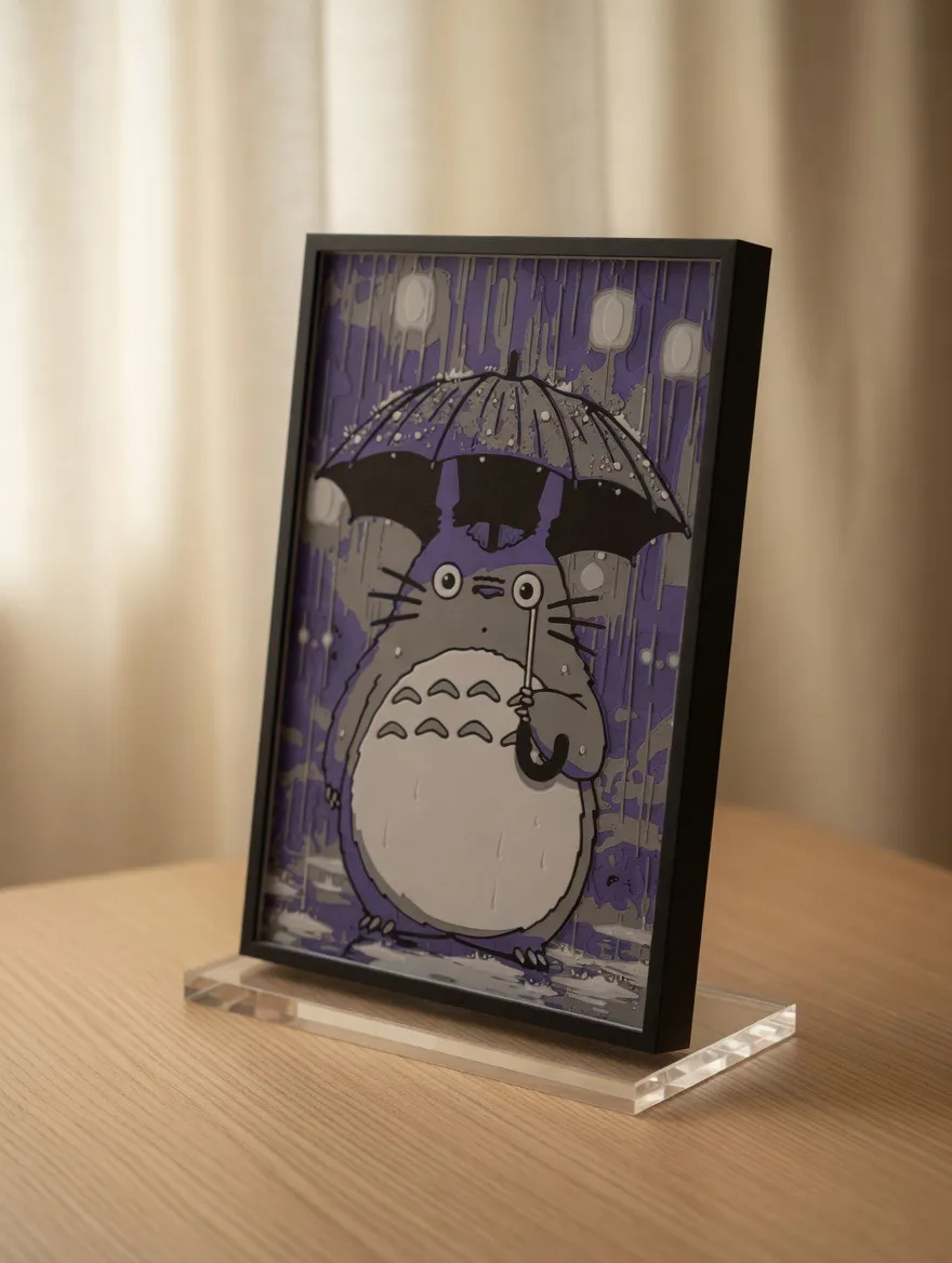 Totoro Rain Night