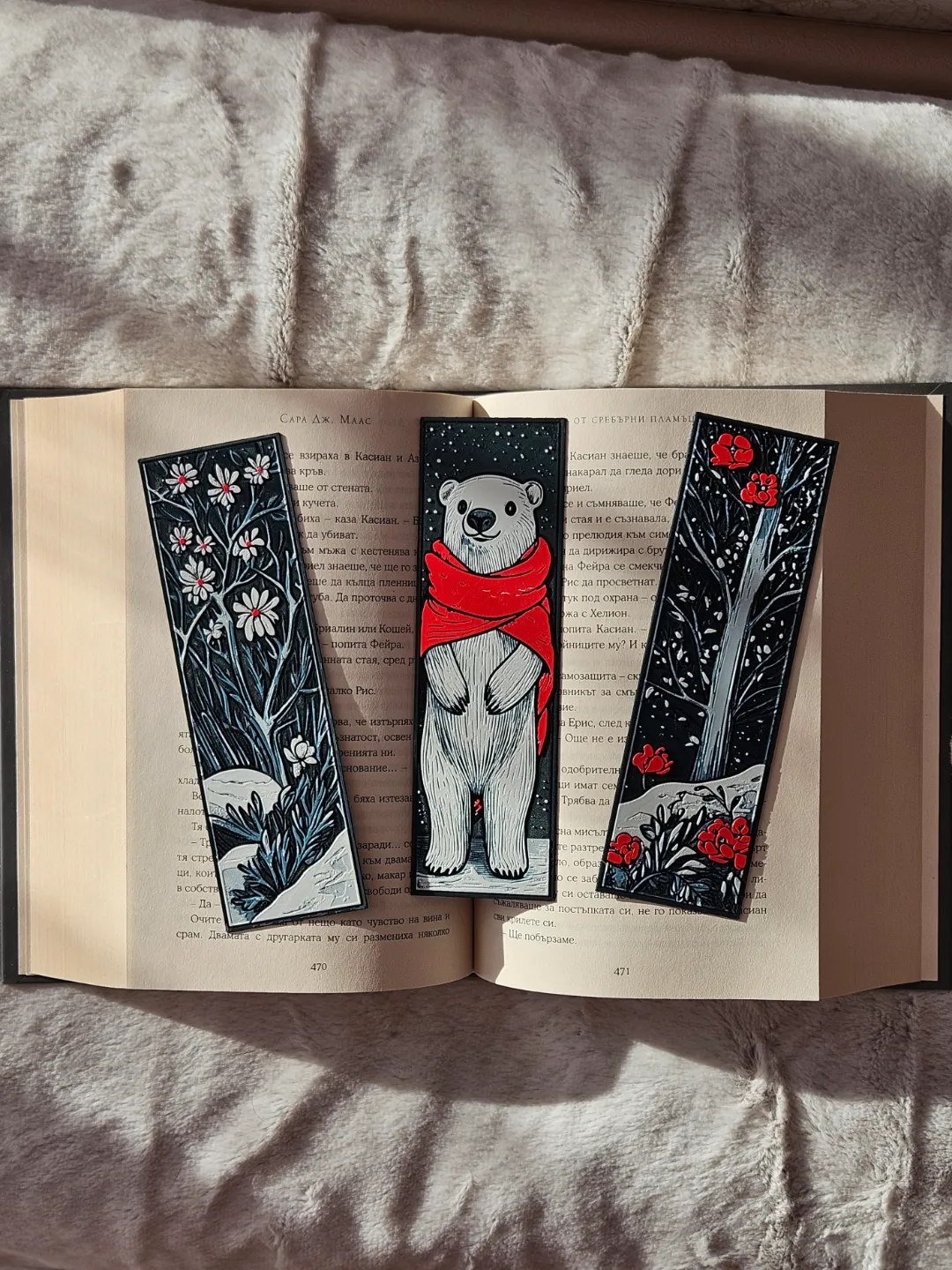 Bearberry Winter - Christmas Bookmarks Set