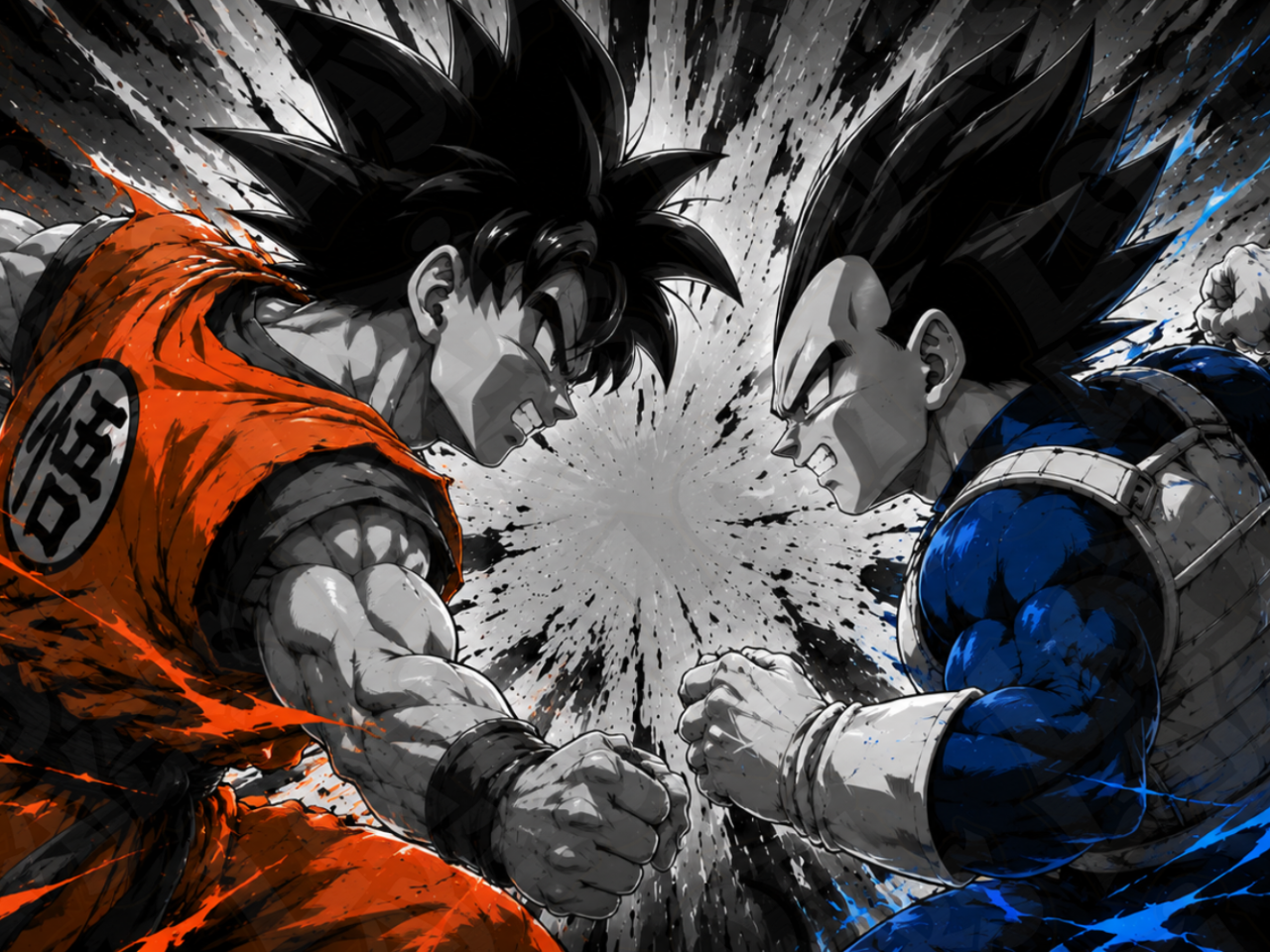 Goku vs Vegeta Hueforge