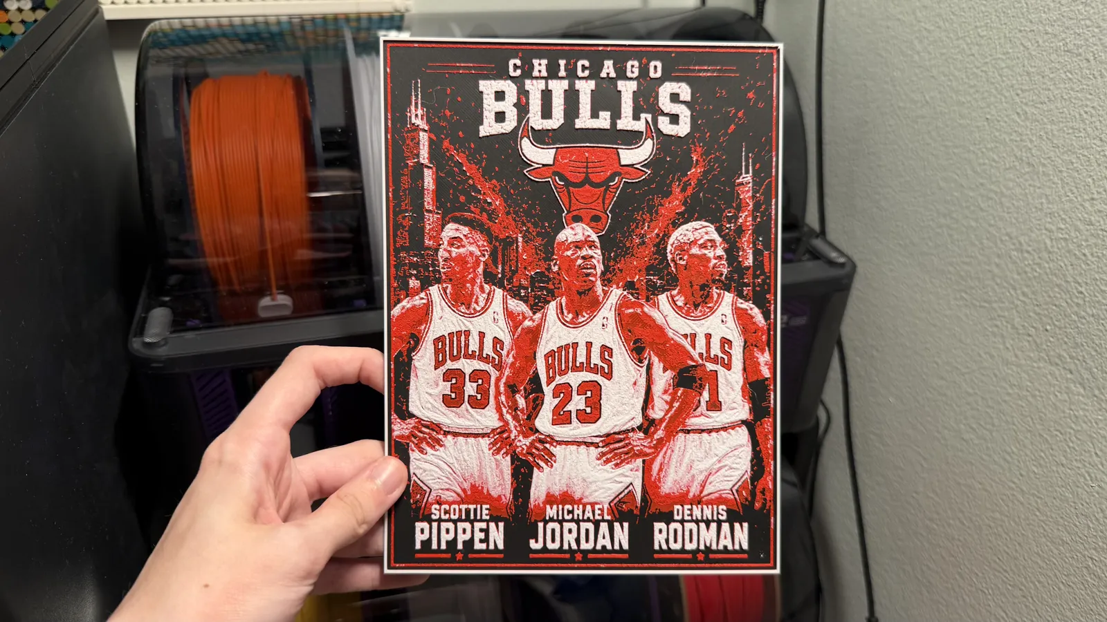Jordan, Pippen, and Rodman Poster HueForge