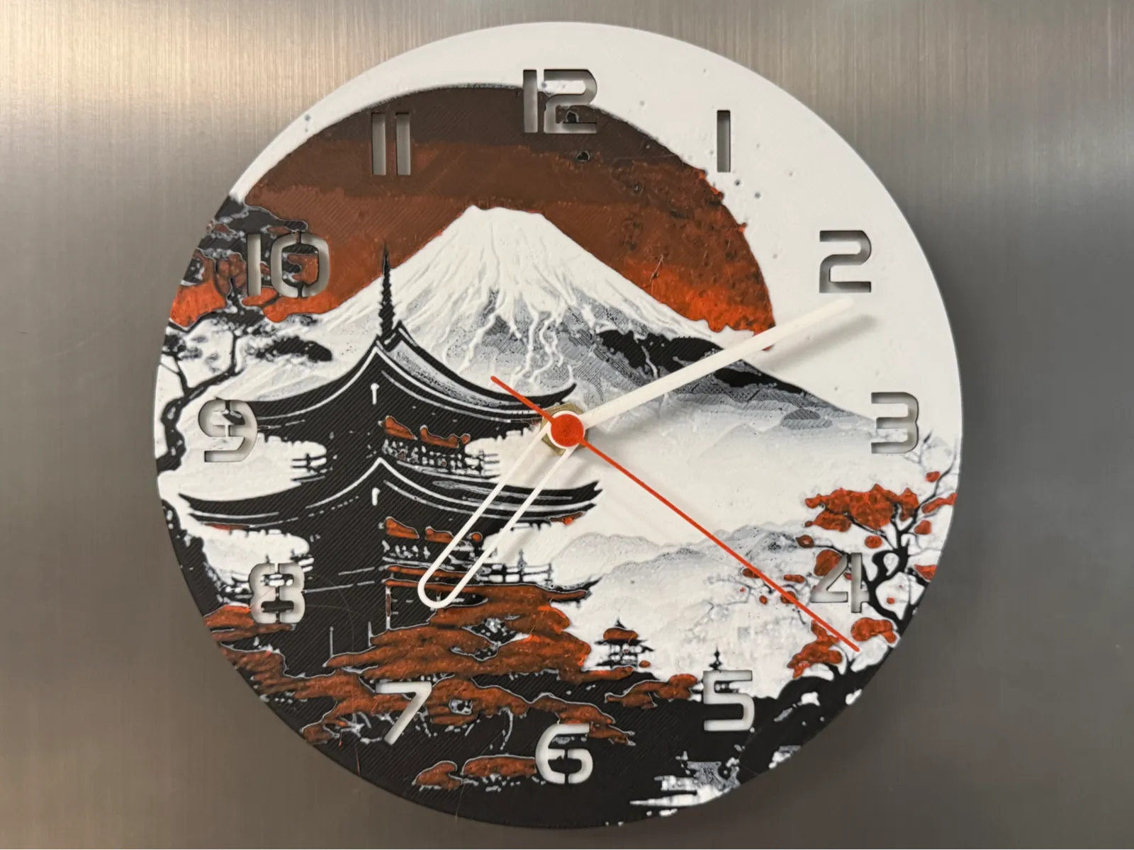 wall / desk clock Japanese Landscape HueForge