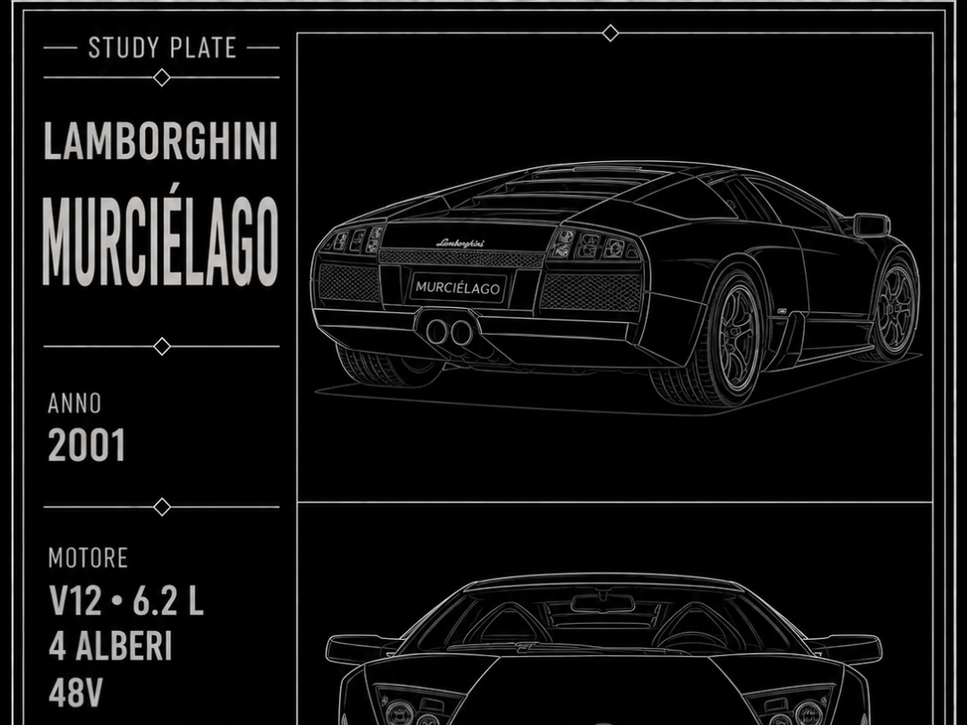 Lamborghini Murciélago-study plate desing auto it
