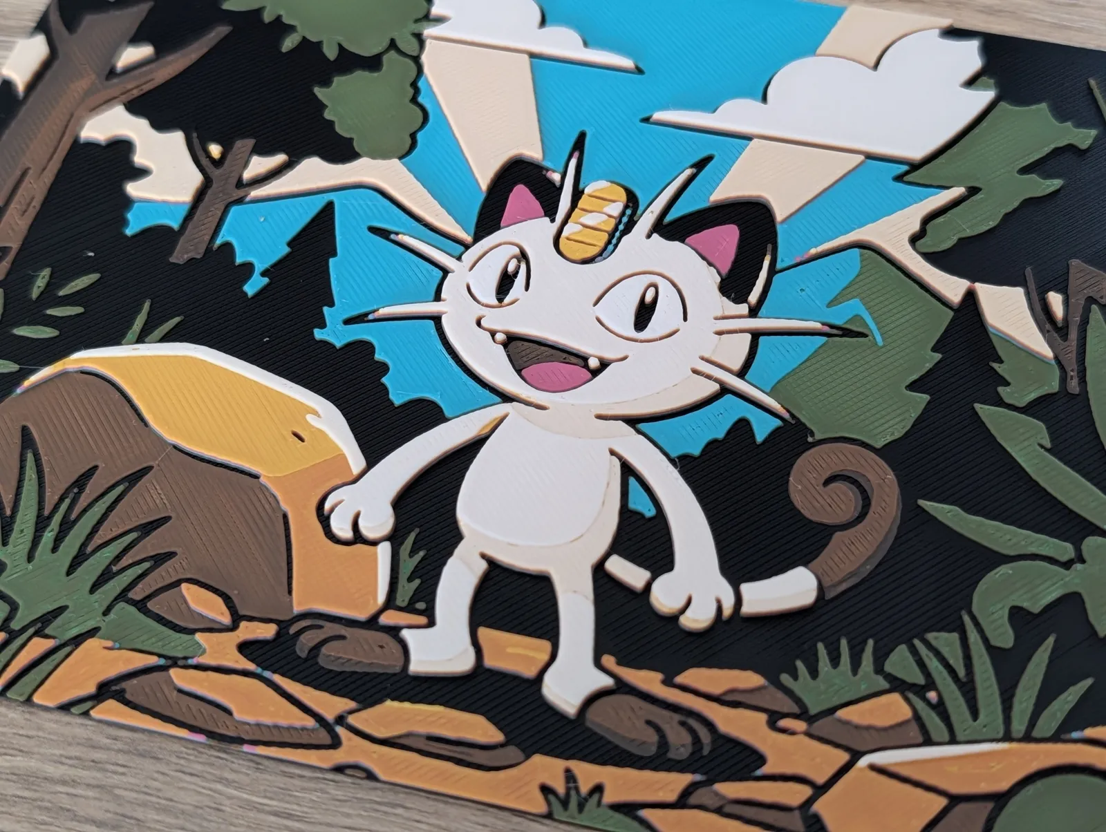 Meowth Hueforge & Frame