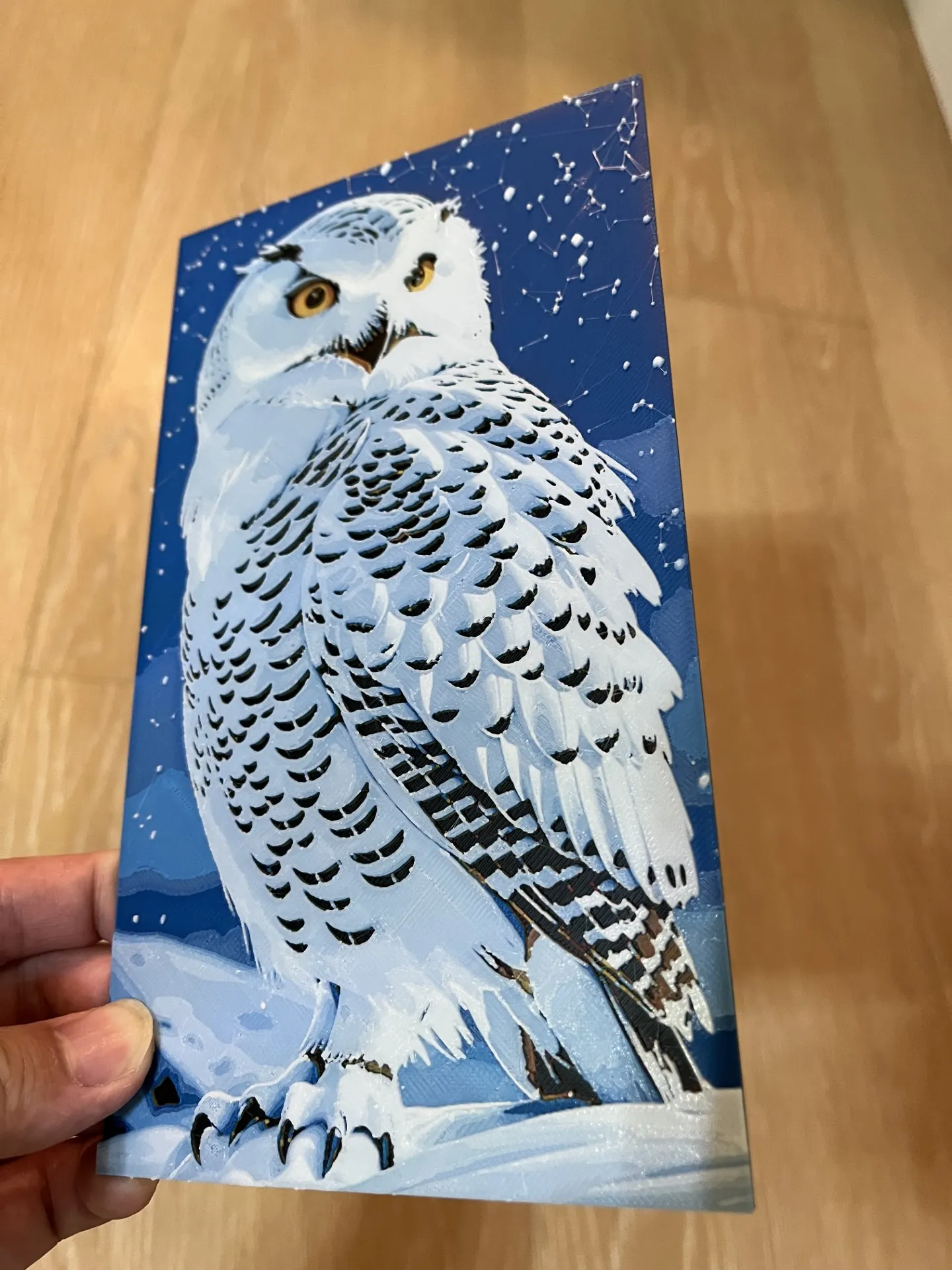 Animal Snowy Owl Hueforge