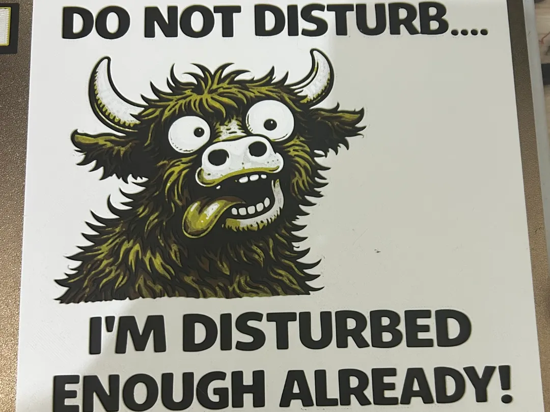 Funny Highland Cow Hueforge Print