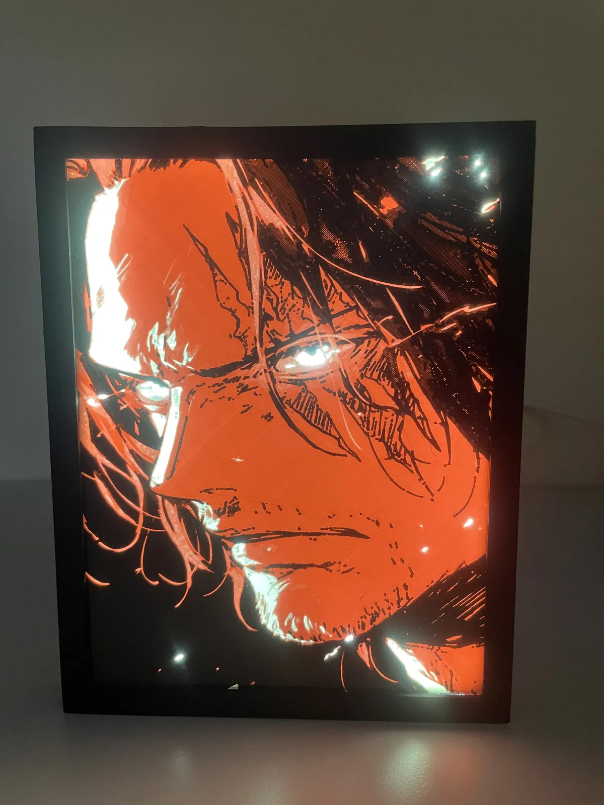 One Piece Shanks Lightbox Neon Frame
