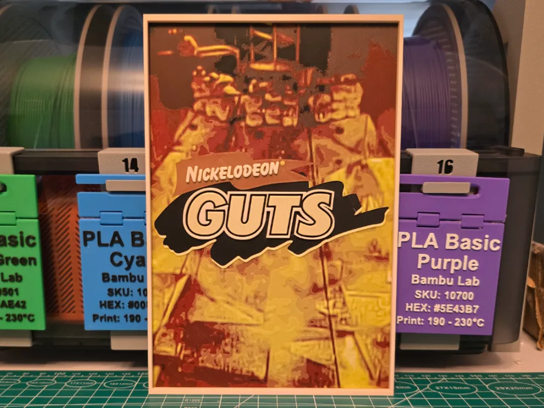 Nickelodeon GUTS Poster - Hueforge Art