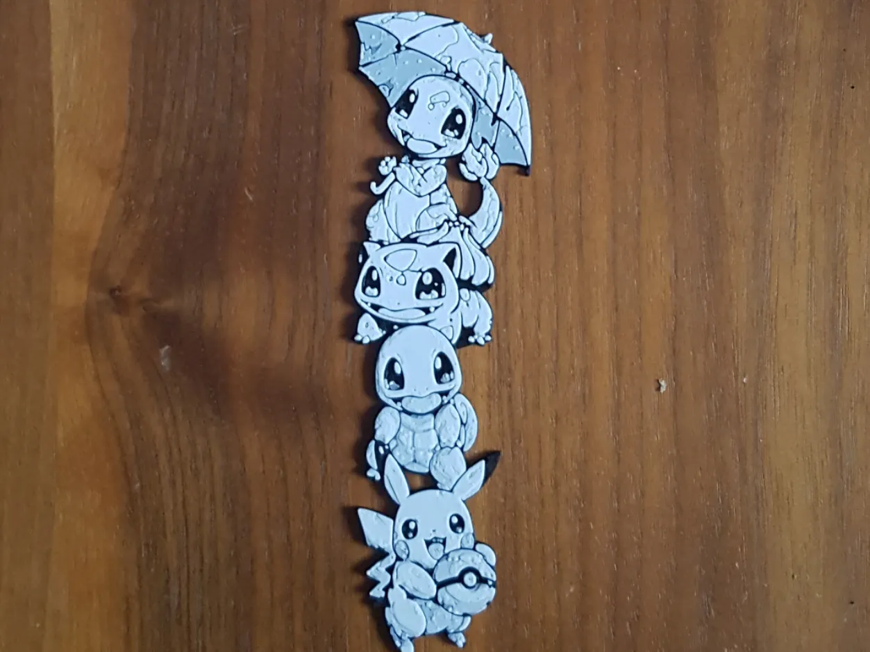 Pokemon Gen 1 Starter Bookmark