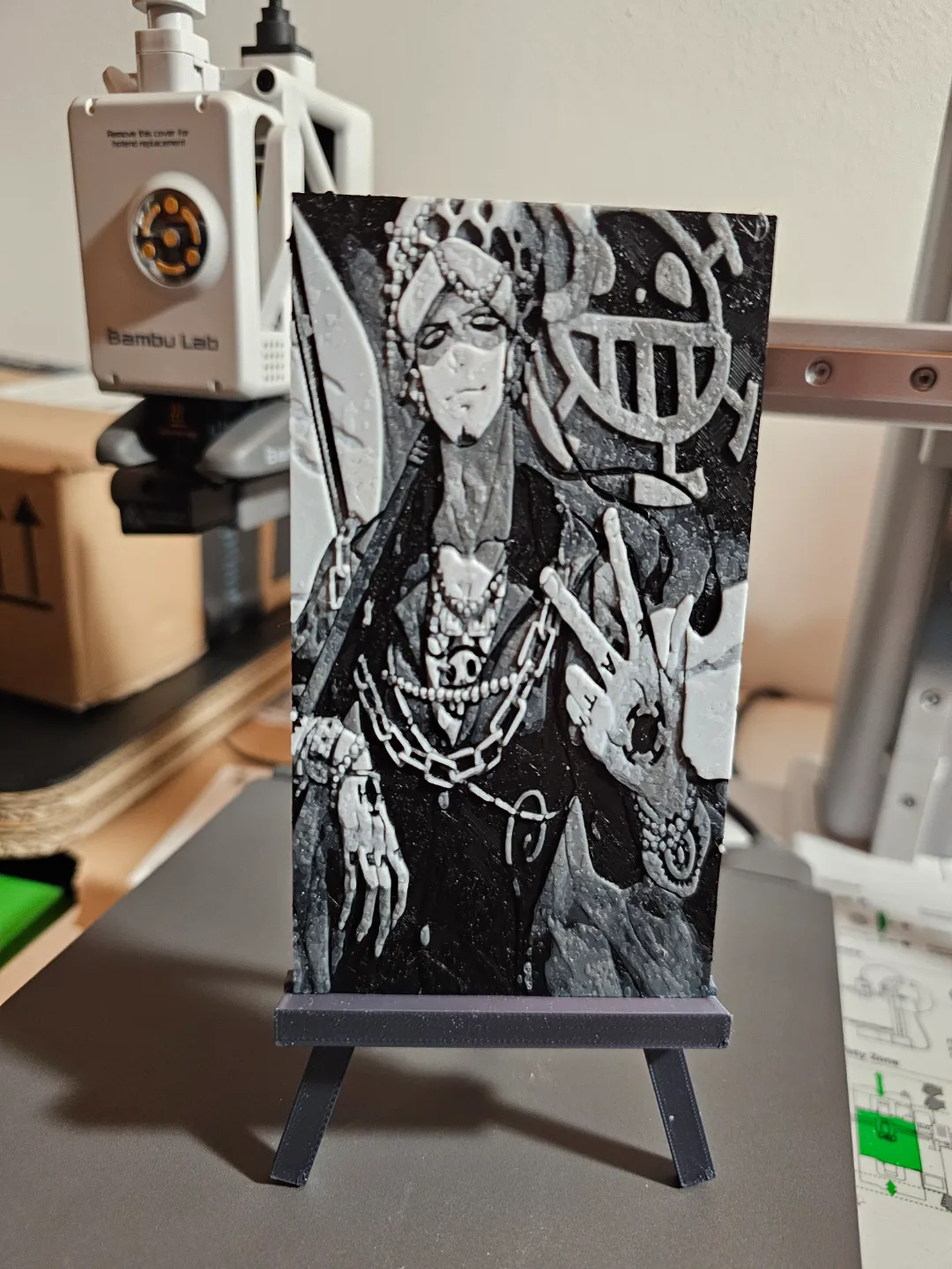 Trafalgar D. Water Law - One Piece Hue Forge B&W