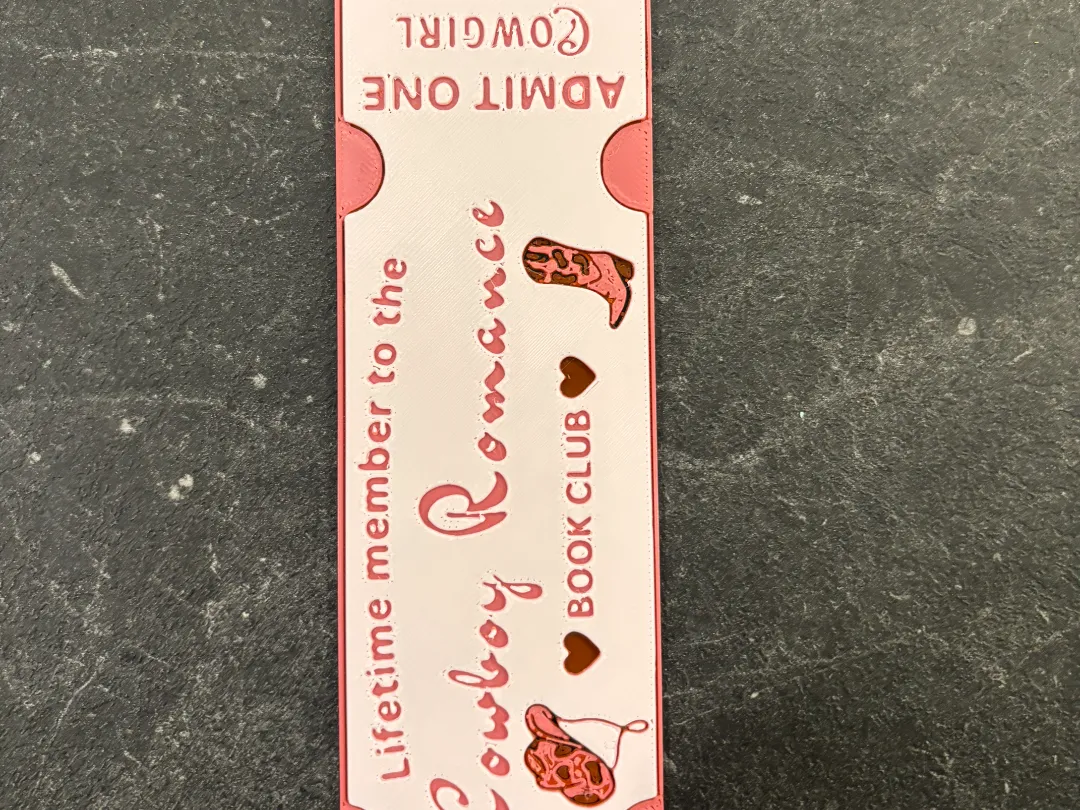 Cowboy Romance Book Club Bookmark Hueforge