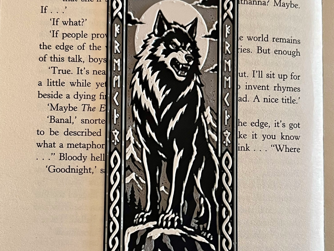 Fenrir Viking Wolf Bookmark