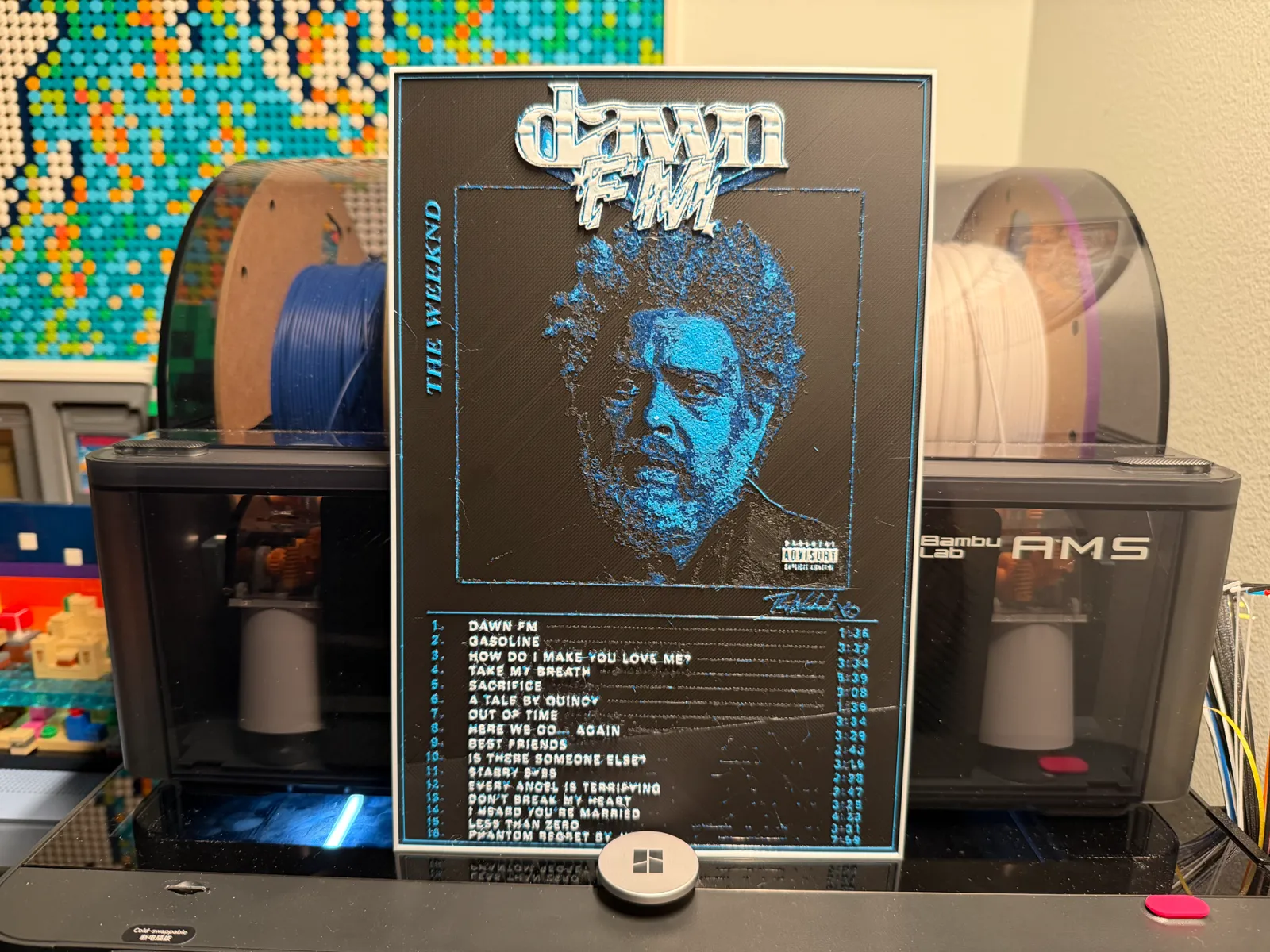 The Weeknd Dawn FM Album Art HueForge Poster