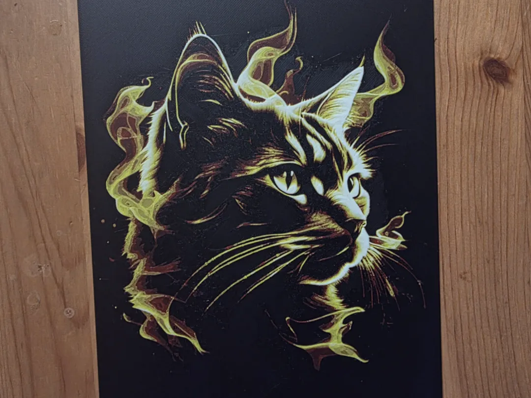 Flaming Cat Hueforge