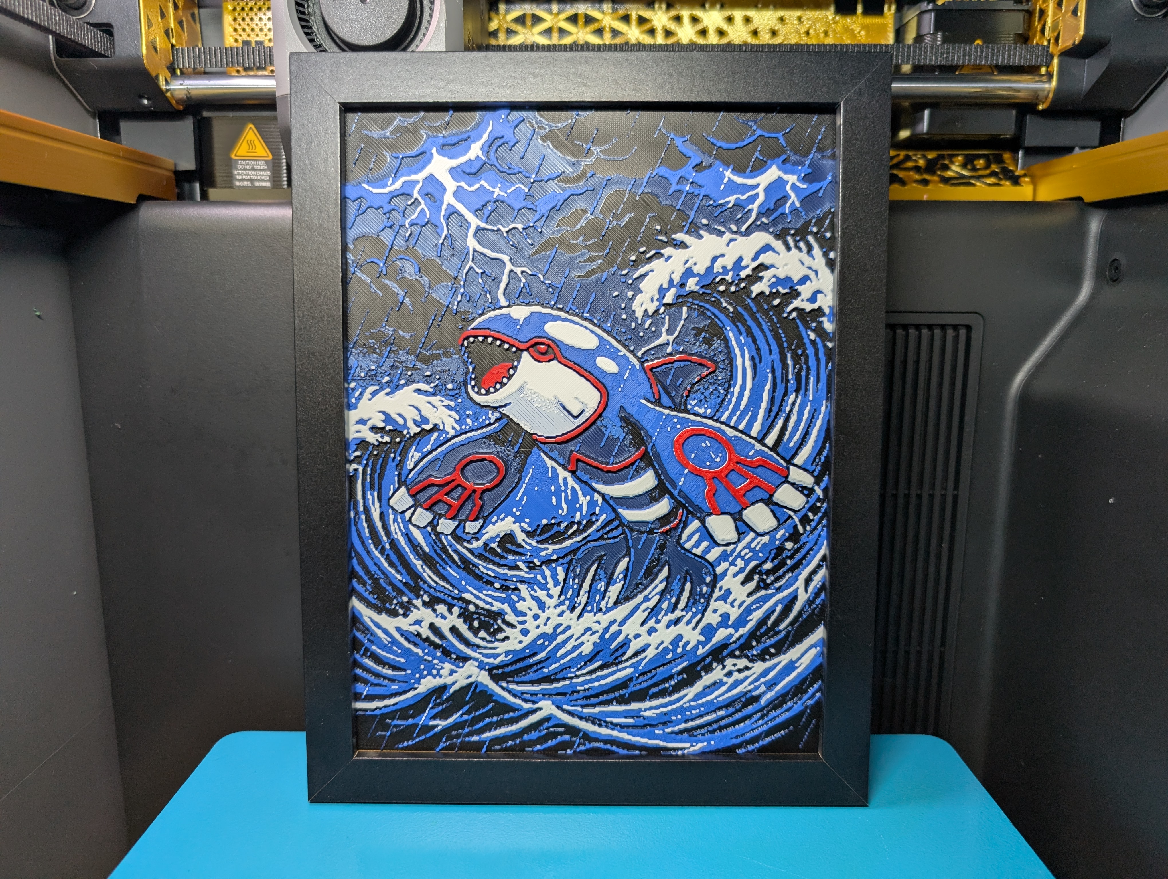 Kyogre Pokemon 6x8 Hueforge Multicolor 3D Decor