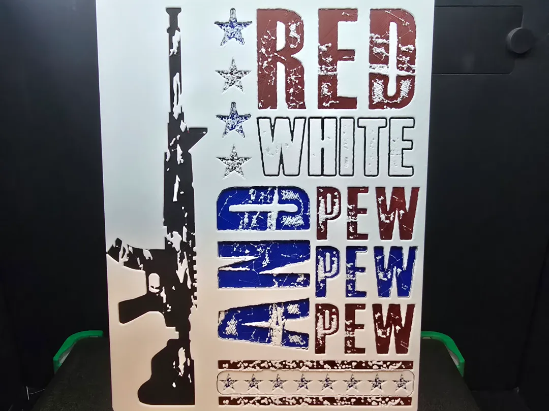 Red, White And Pew Pew Hue forge