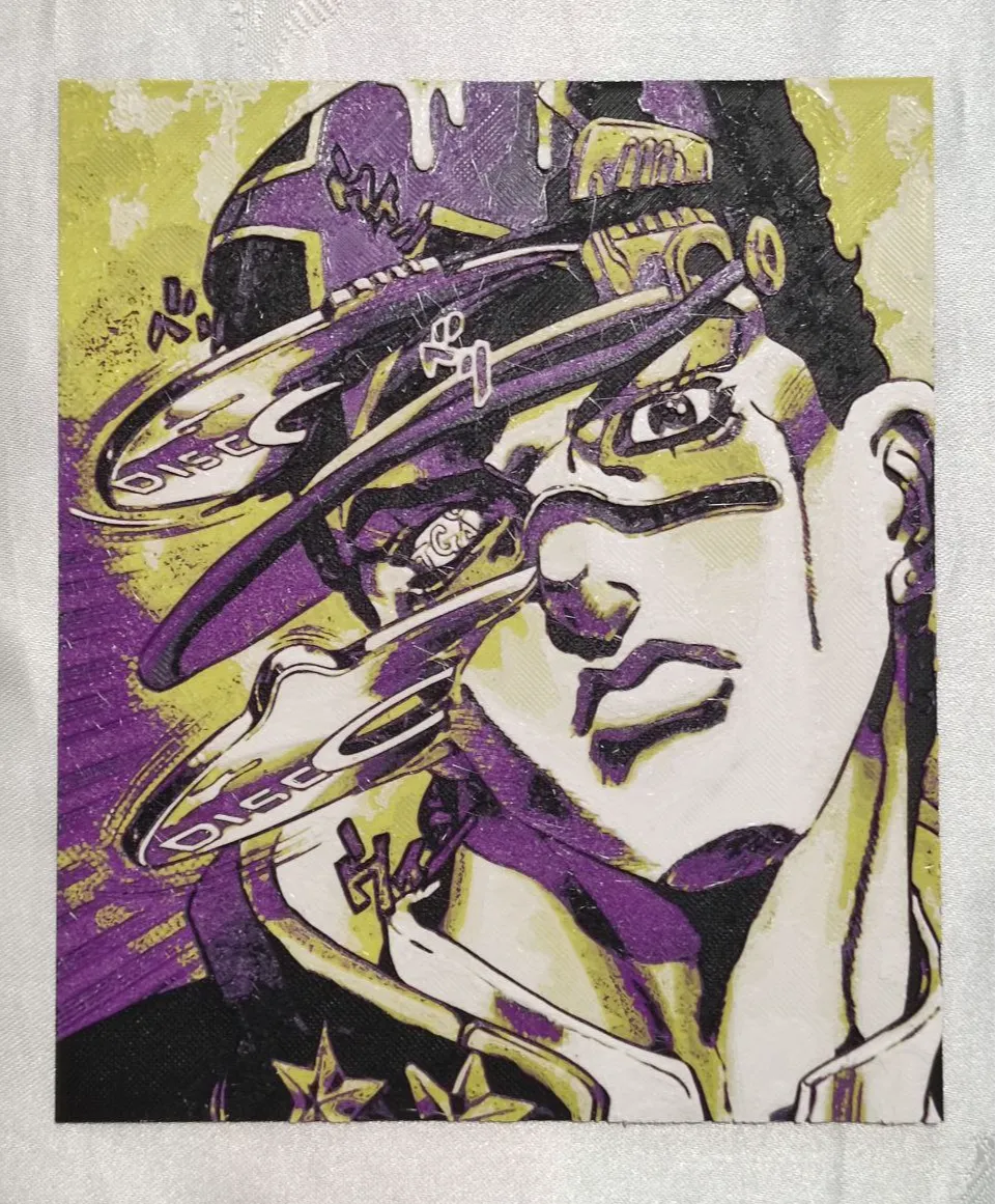 Jotaro Disc Scene - Stone Ocean (HueForge)