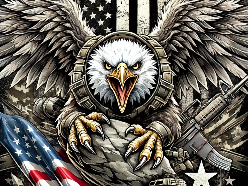 bald eagle America hue forage