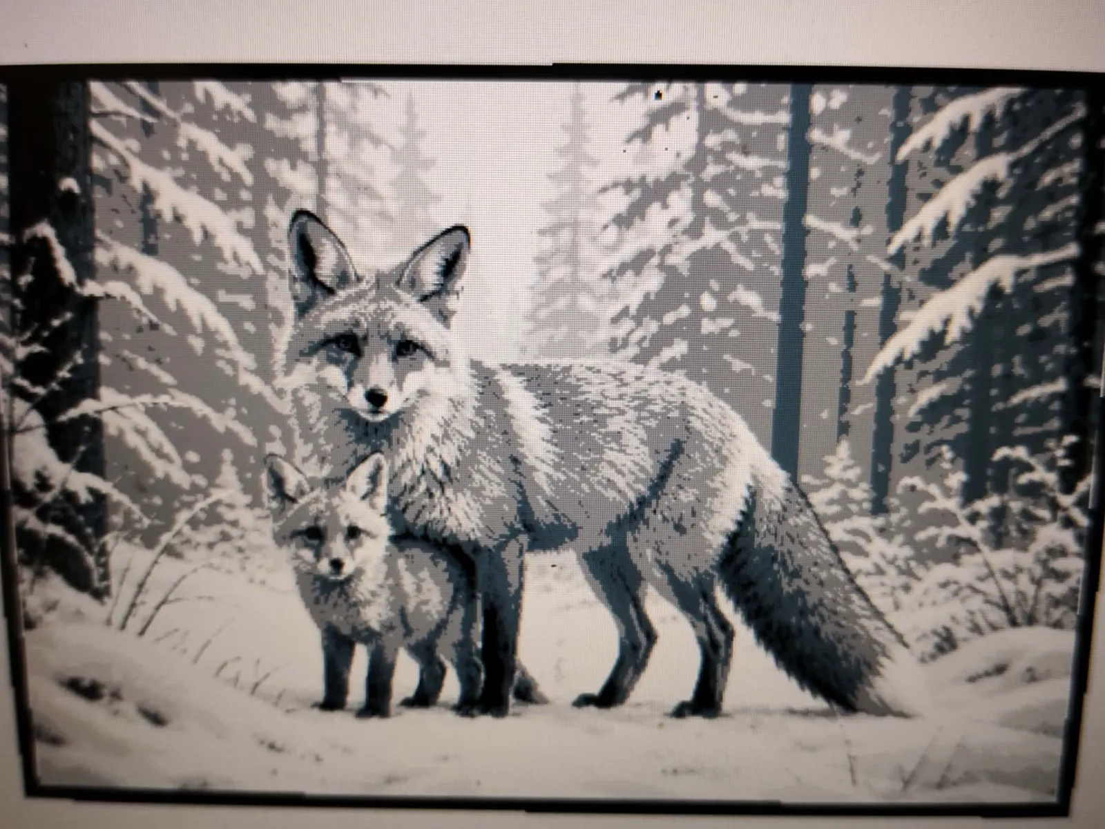 renard et renardeau hueforge
