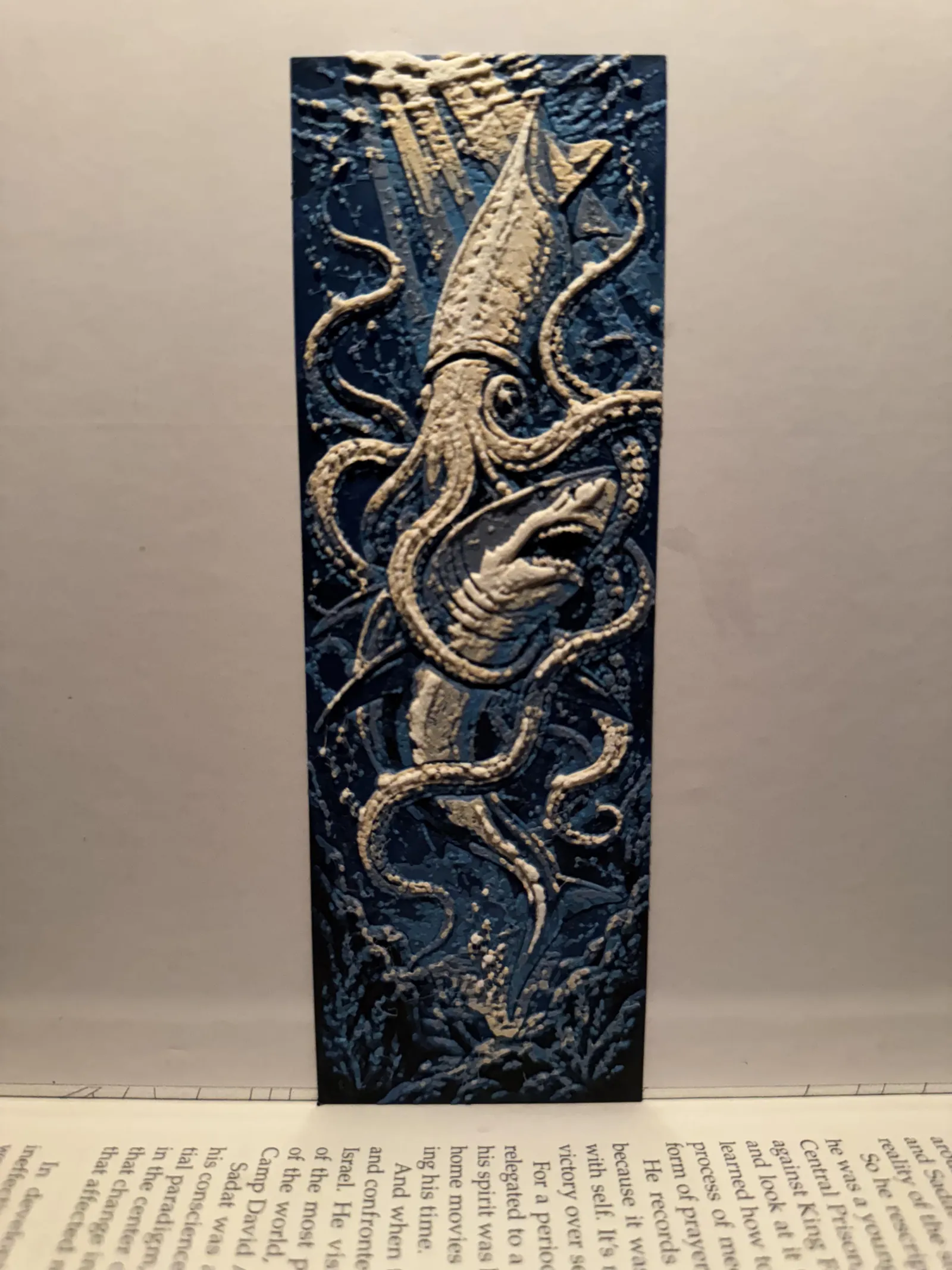 Giant Squid and Great White - Bookmark