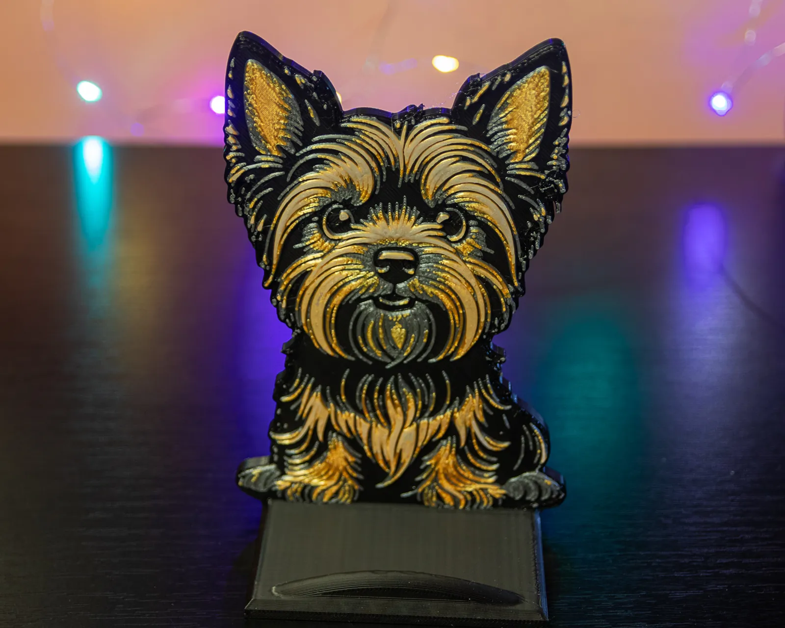 Yorkshire terrier phone holder