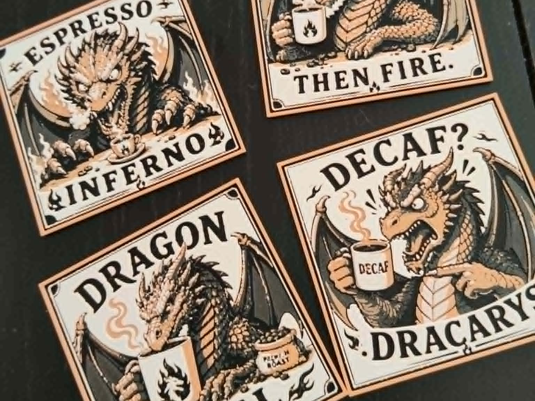 adult dragon coaster coffee no ams