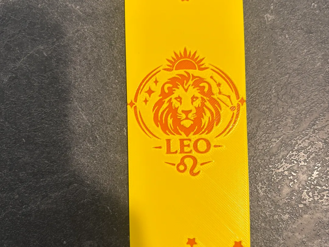 Leo Zodiac Sign Bookmark Hueforge