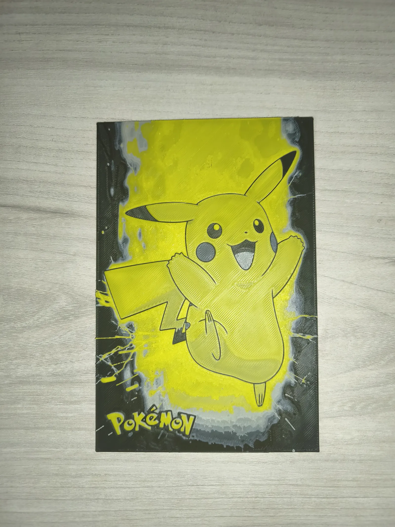 PIKACHU HueForge Arte de Pared Texturizado