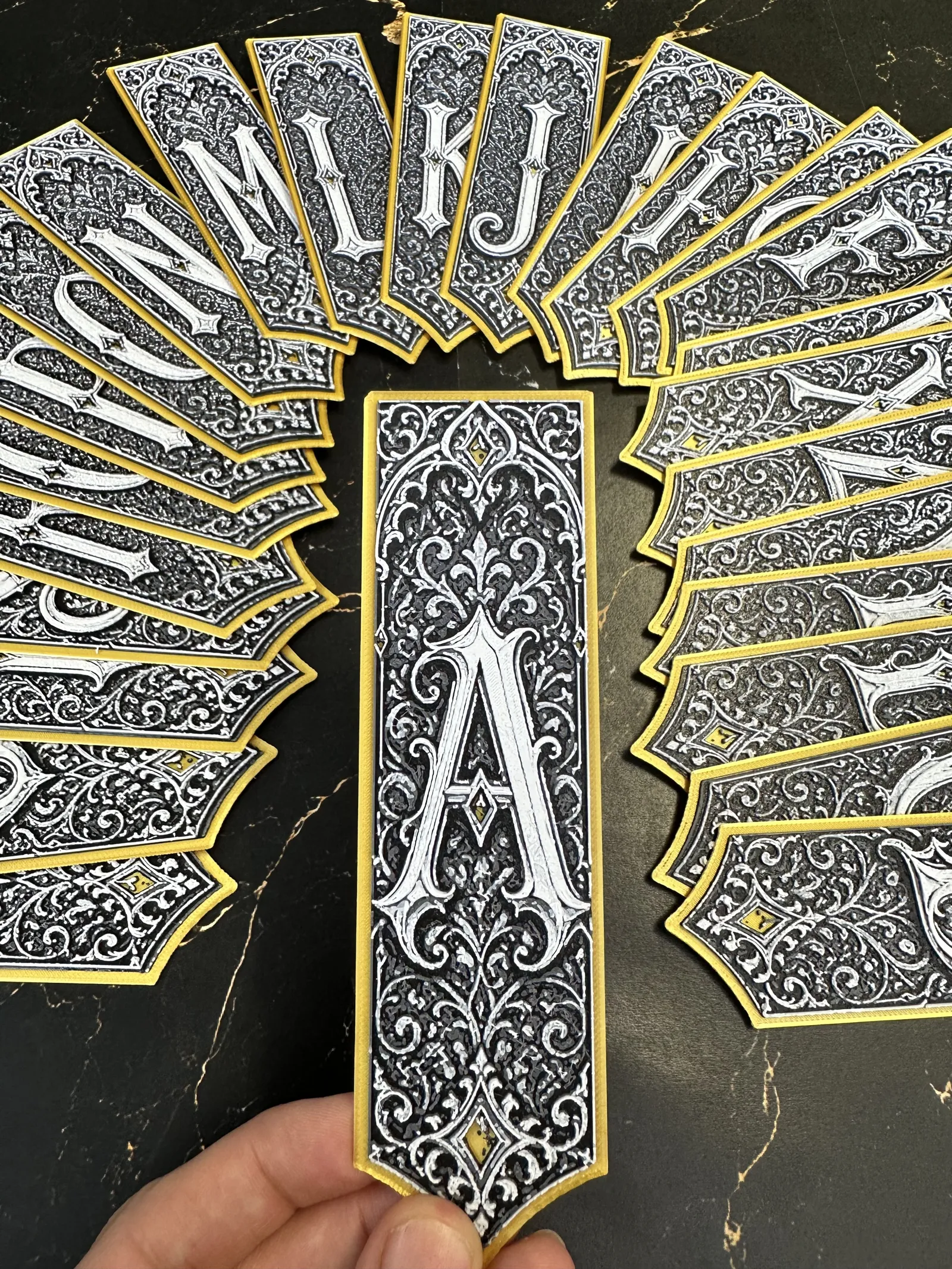 Gothic Letter A Bookmark - HueForge Alphabet