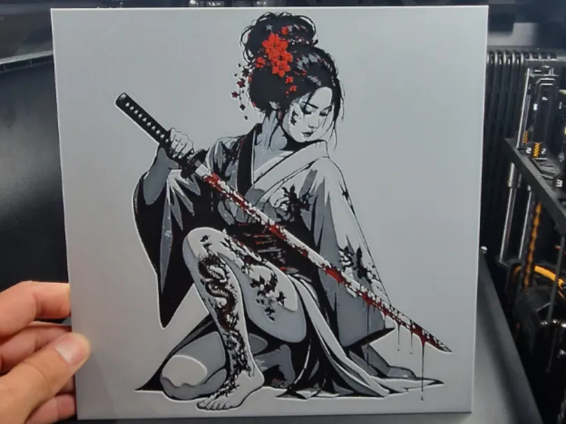 Samurai Girl Hueforge